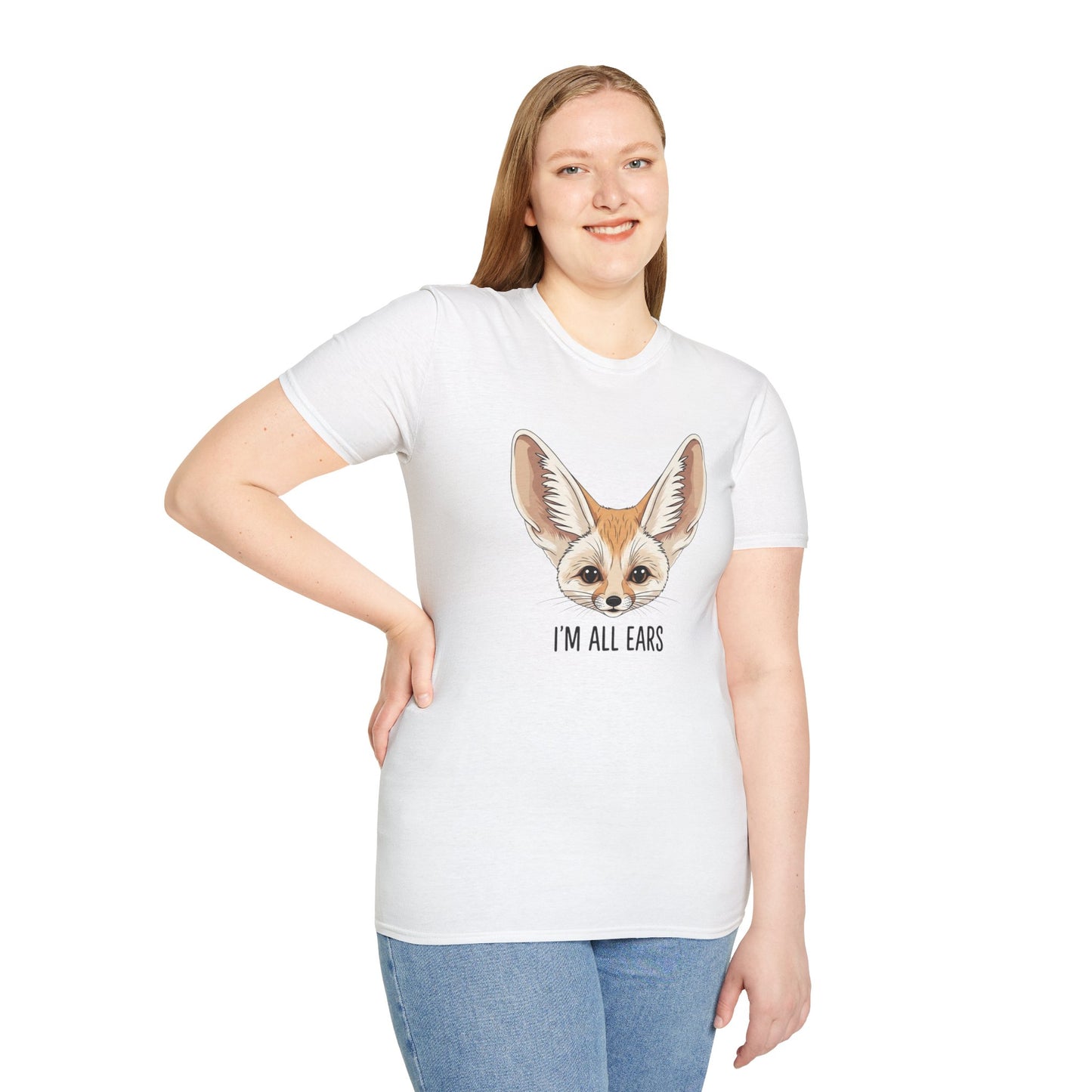 Fennec Fox Funny T-Shirt | I’m All Ears Animal Tee | Cute Pet Tee for Women Men | Unique Gift | Trending Animal Motif Shirt