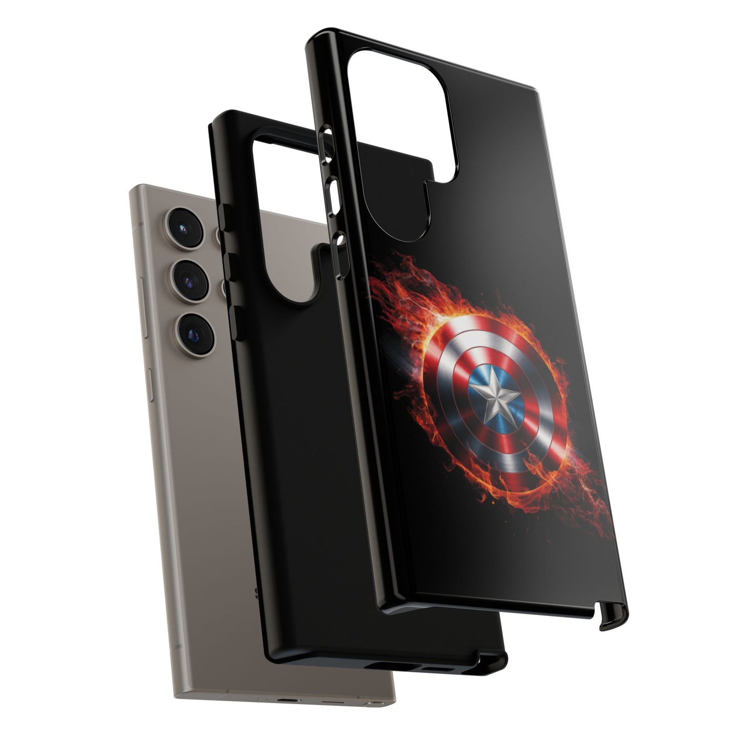 Captain America Shield in Flames Samsung Galaxy Tough Case