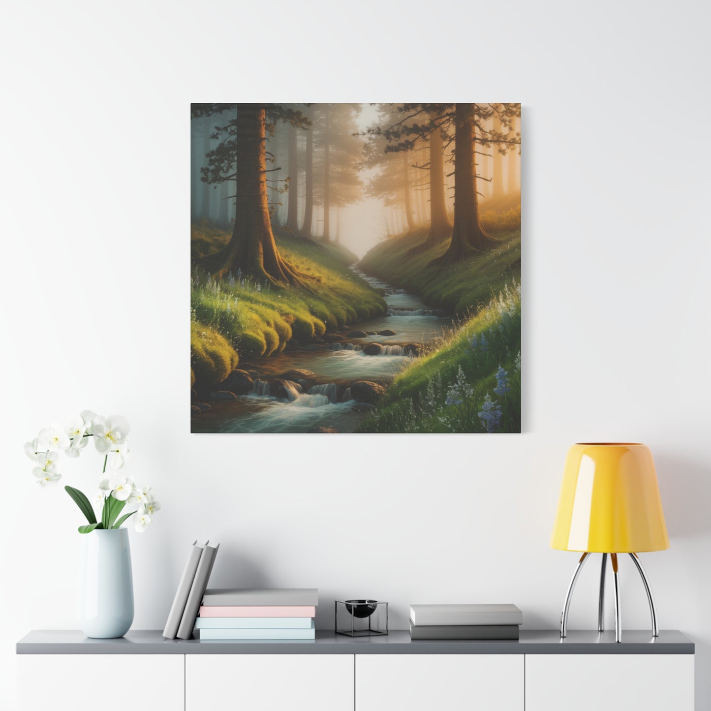 Forest Stream Canvas Art Nature Decor Modern Home Decoration Modern Art Nature Canvas