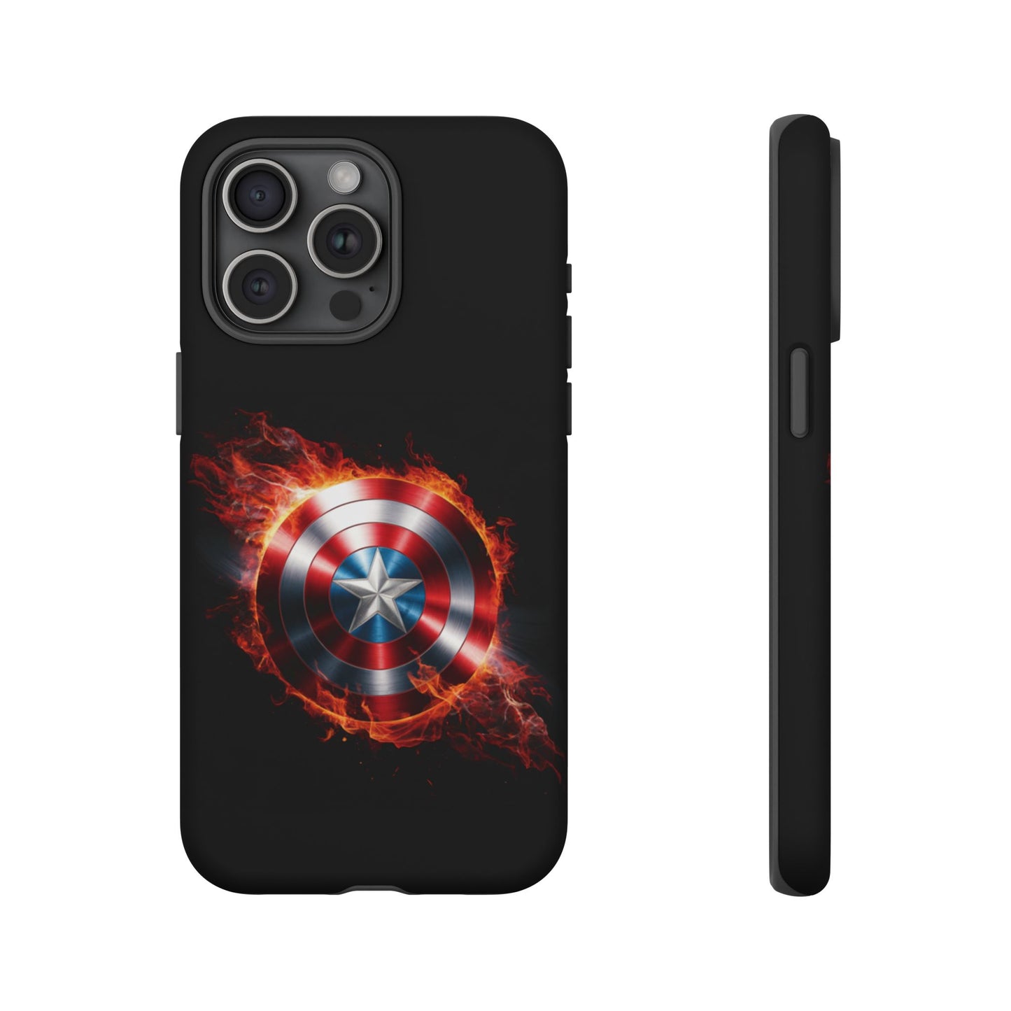 iPhone Case - Captain America Shield in Flames