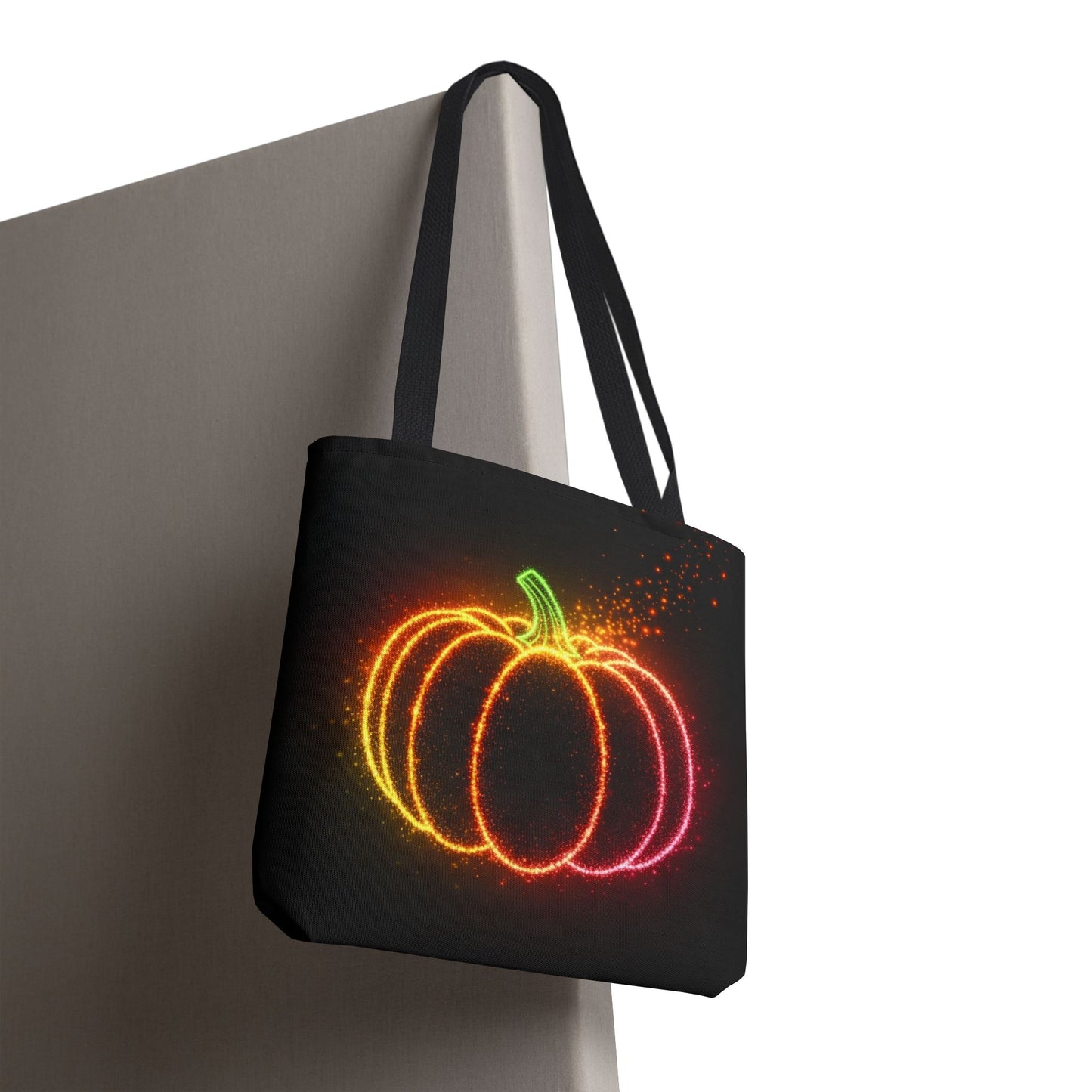 Neon Pumpkin Tote Bag, Halloween Tote, Fall Aesthetic Trick Or Treat Bag, Spooky Season Accessory, Pumpkin Bag, Fall Gift Idea