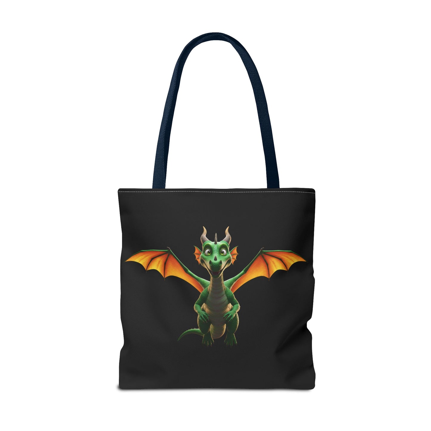 Double-Sided Fantasy Dragon Tote Bag - Cute Green & Blue-Red Dragons, Eco Canvas Book Lover Gift, Reusable Shopping Tote