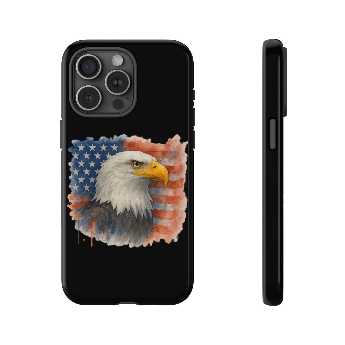 Patriotic Eagle Phone Case for iPhone - Tough Cases with American Flag Design 4th of July Case Memorial Day Veteran's Day