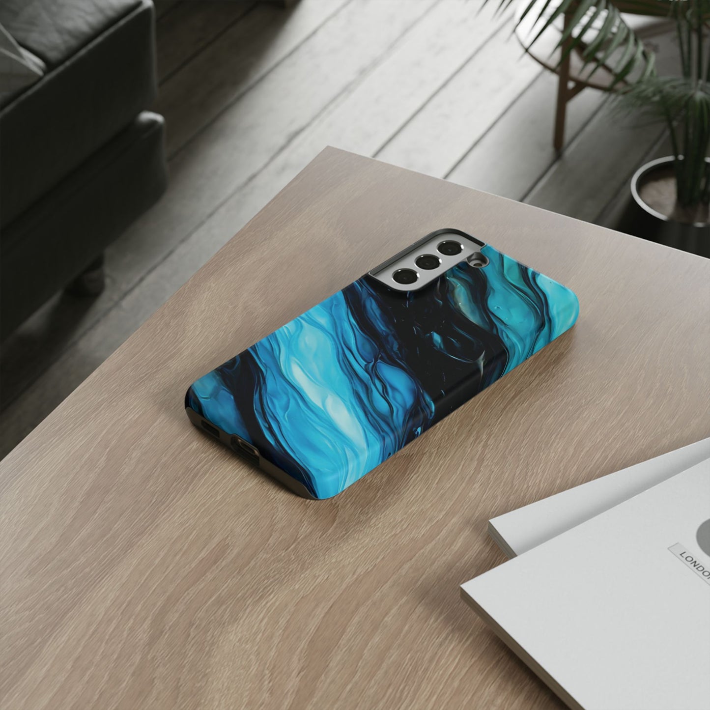 Samsung Galaxy Blue Splash Phone Case