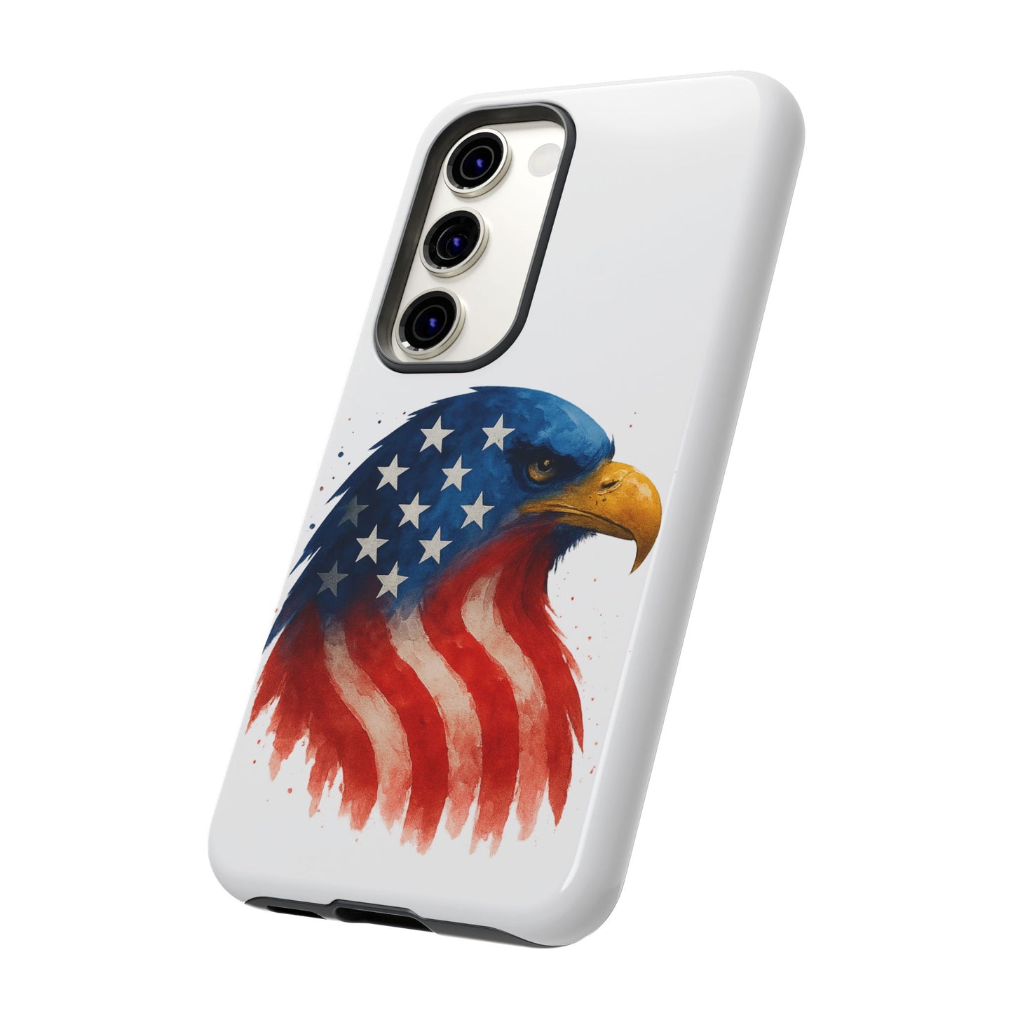 Patriotic Eagle Samsung Case - USA Flag Rugged Tough Cover, Dual-Layer Protection, Veteran and 4th of July Gift Galaxy Series