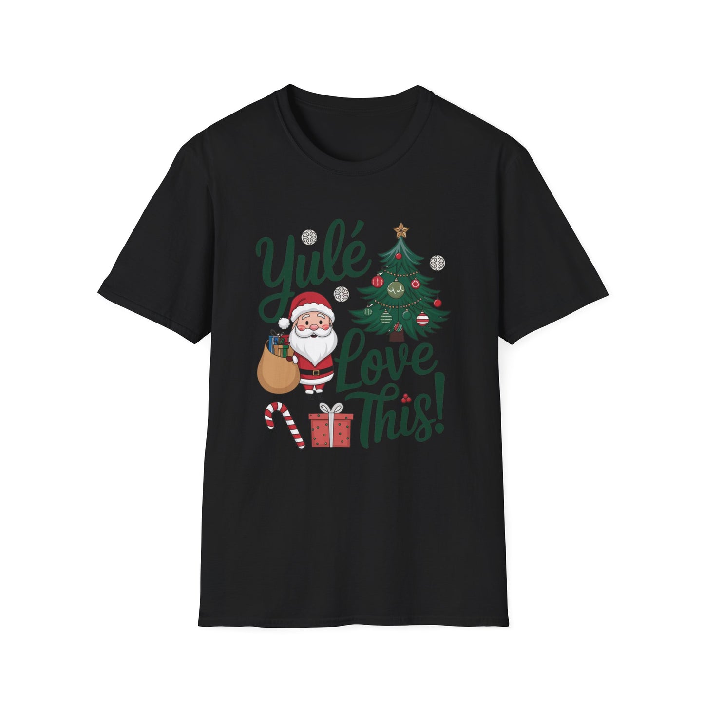 Christmas Santa Yule Love This Unisex T-Shirt, Gift Present Holiday Tee, Softstyle Top, Festive Santa Tree Tee, Christmas Shirt