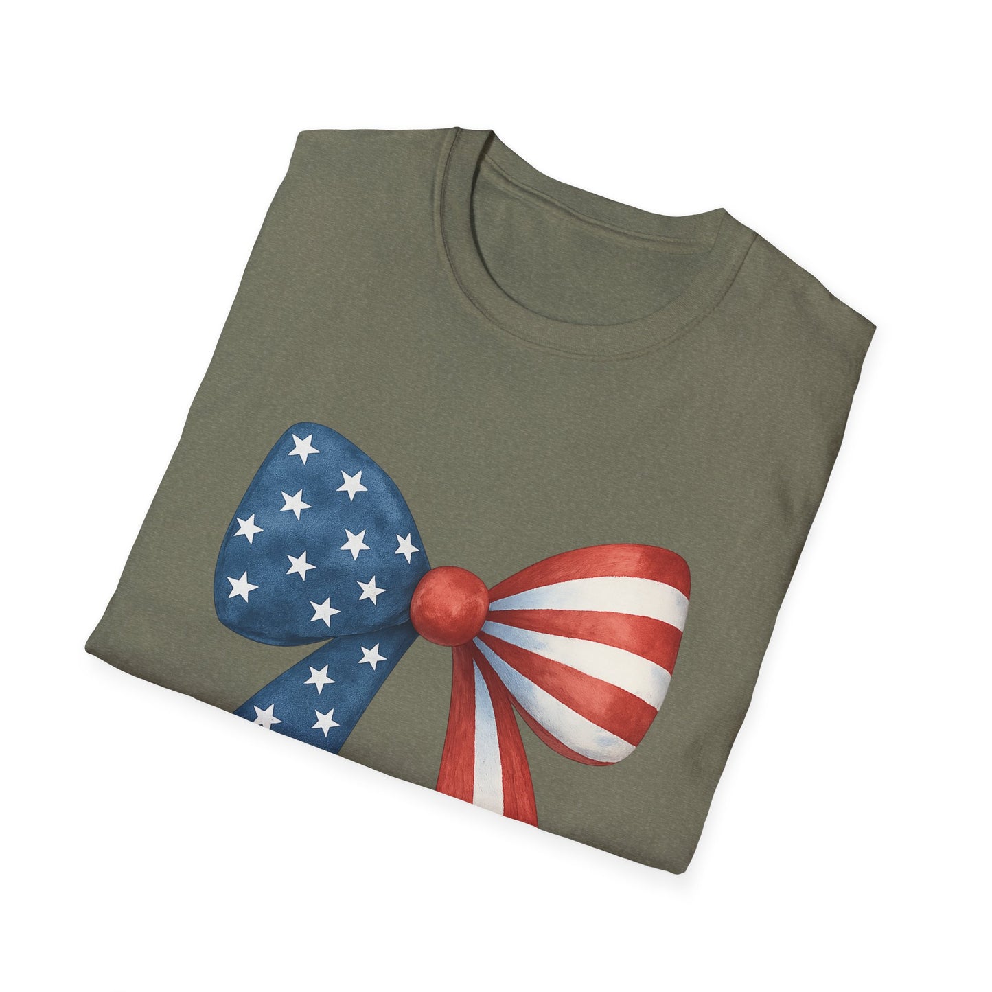 Patriotic Bow USA T-Shirt | 4th of July Shirt | American Flag Bow Tee | Independence Day Shirt | July 4th Graphic Tee | USA Pride Shirt