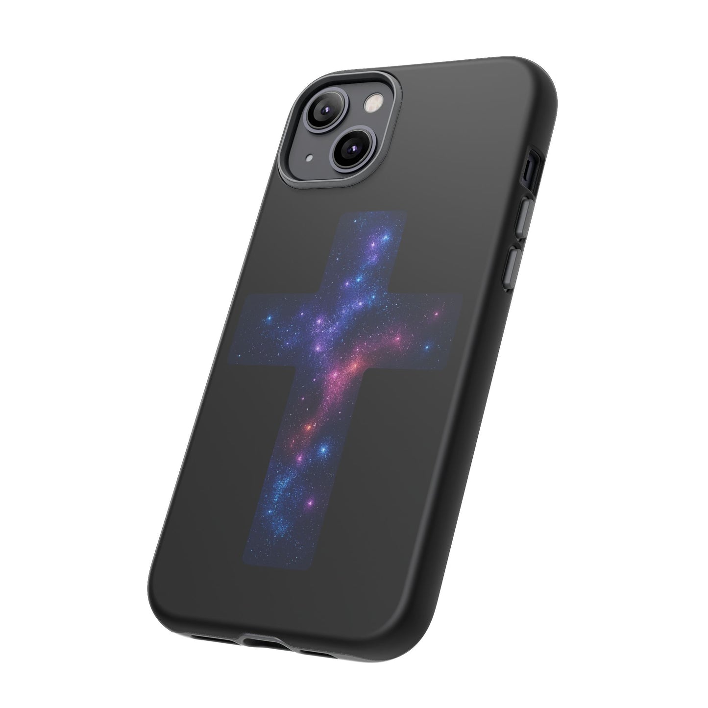 iPhone Case - Galactic Cross design Christian Phone Case Spiritual iPhone Accessory Religious Case Gift for Believers