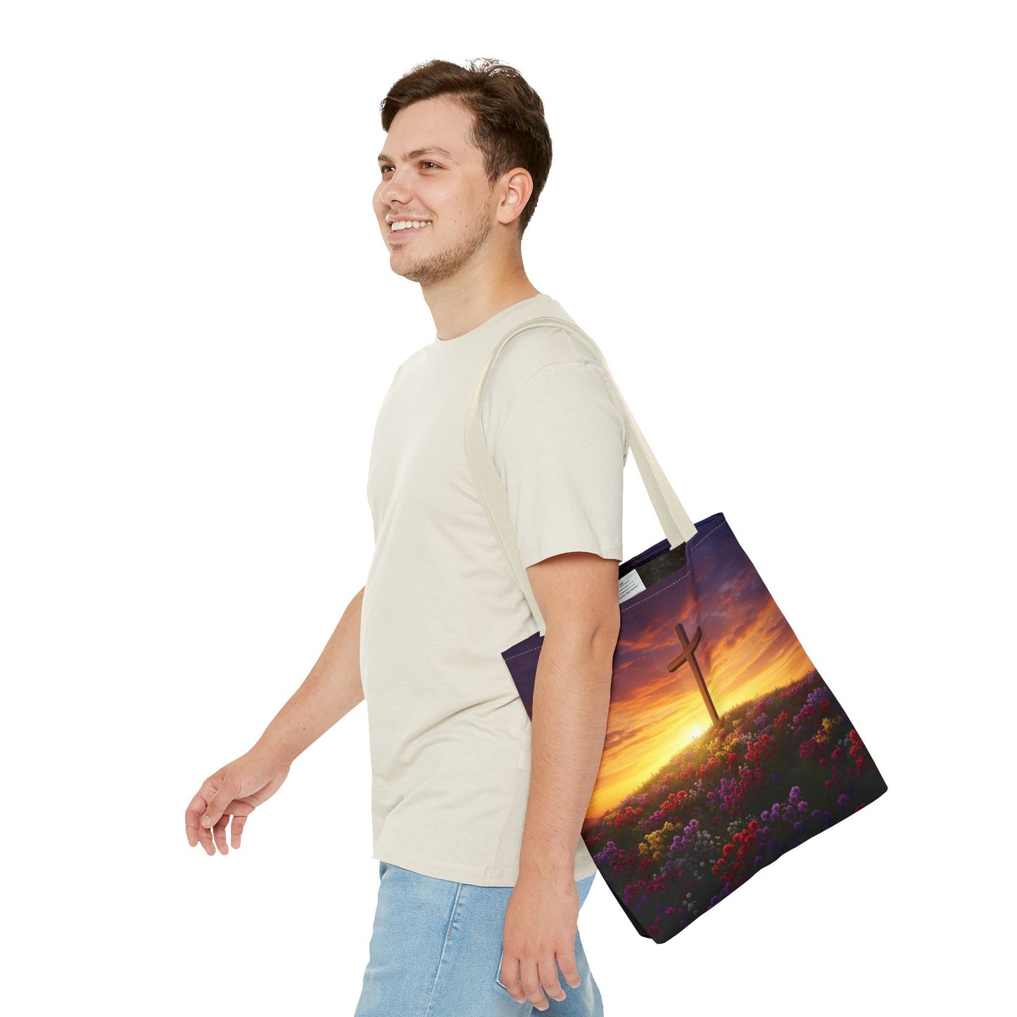Da Vinci Cross Tote Bag Christian Bag Spiritual Tote Religious Tote Bag