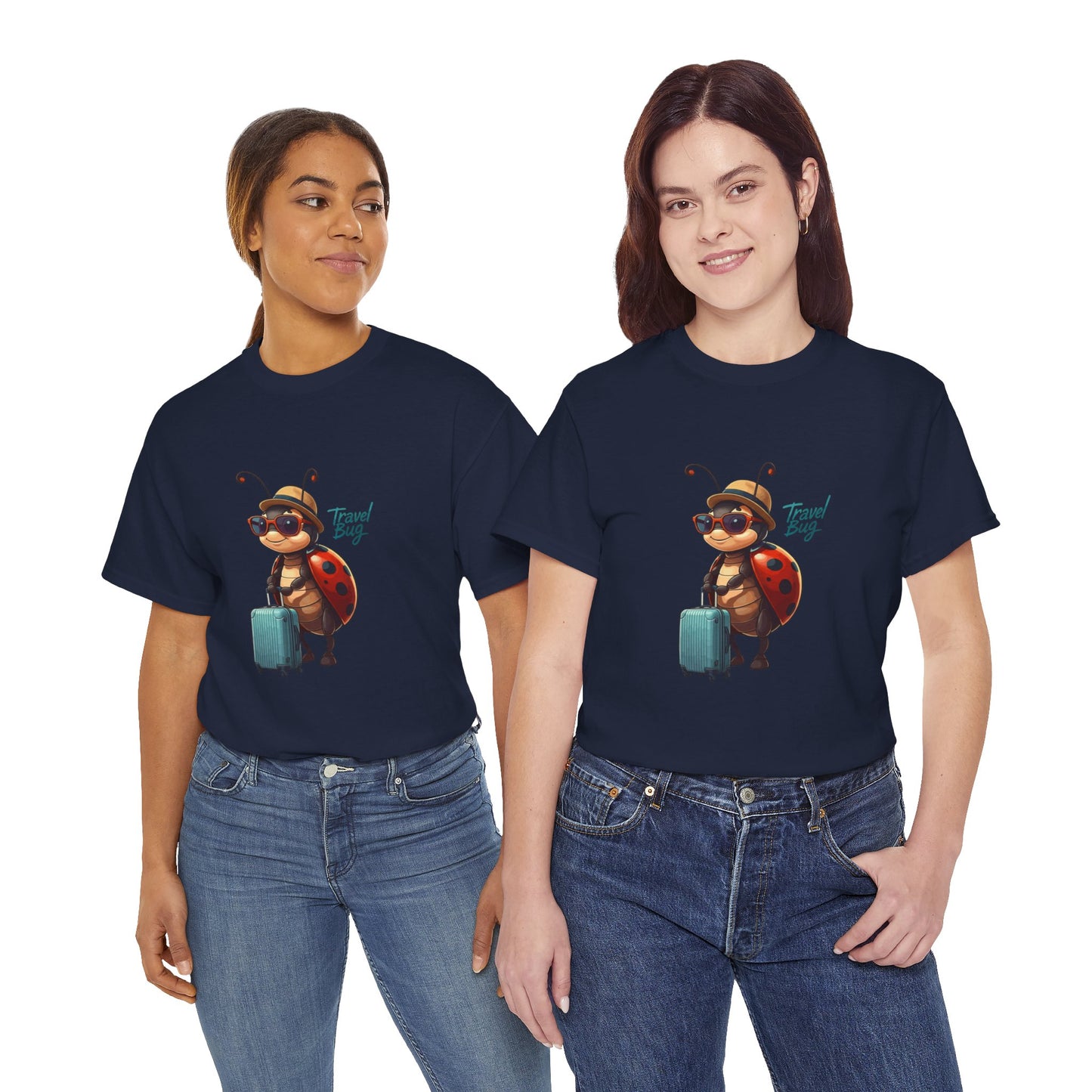 Travel Bug T-Shirt – Cute Ladybug Travel Tee | Funny Wanderlust Shirt for Travel Lovers | Unisex Graphic Tee Gift for Adventurers