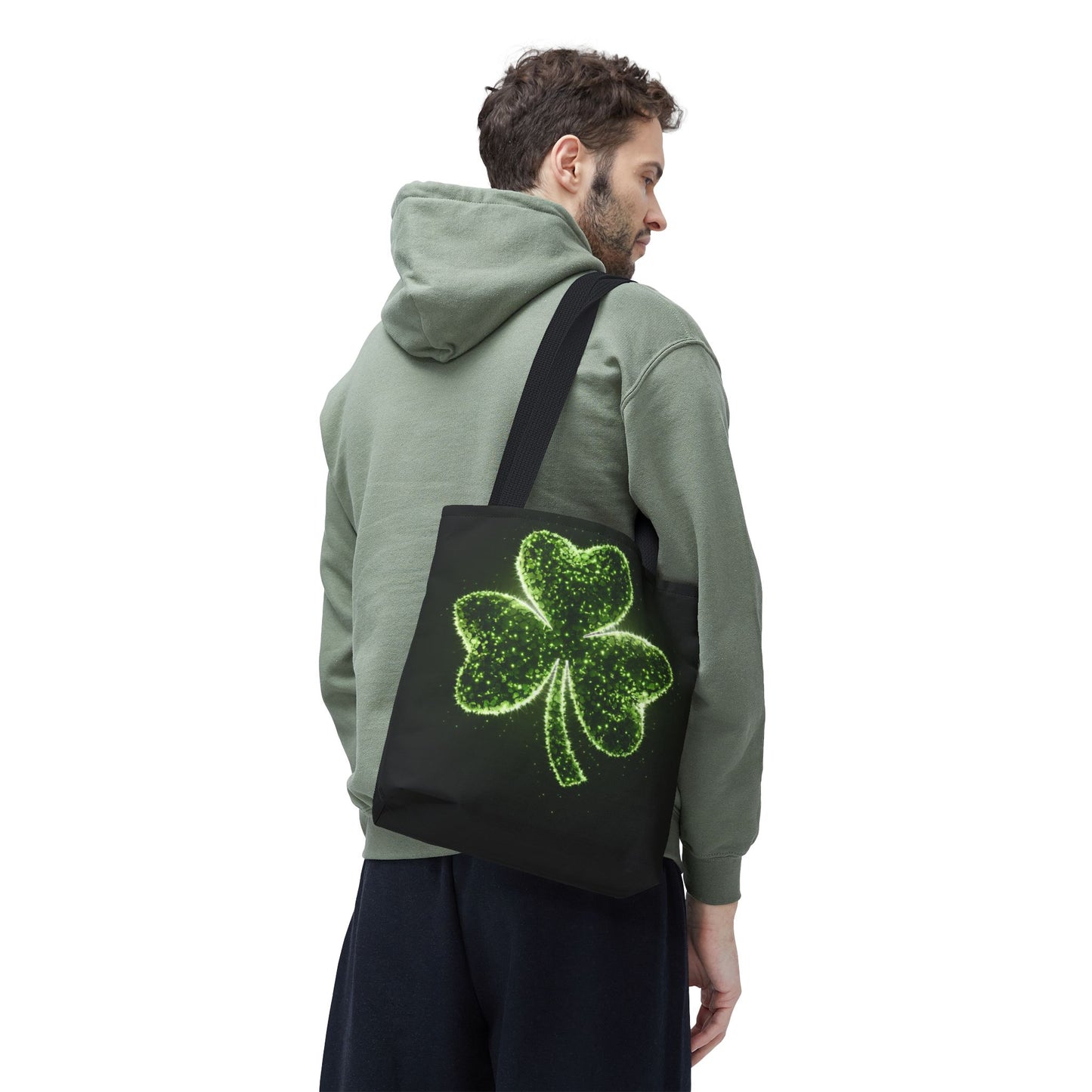 Lucky Shamrock Tote Bag, Green Clover Design Eco-Friendly Shoulder Bag For St. Patrick’s Day, Reusable Tote For Everyday Use And Gifts