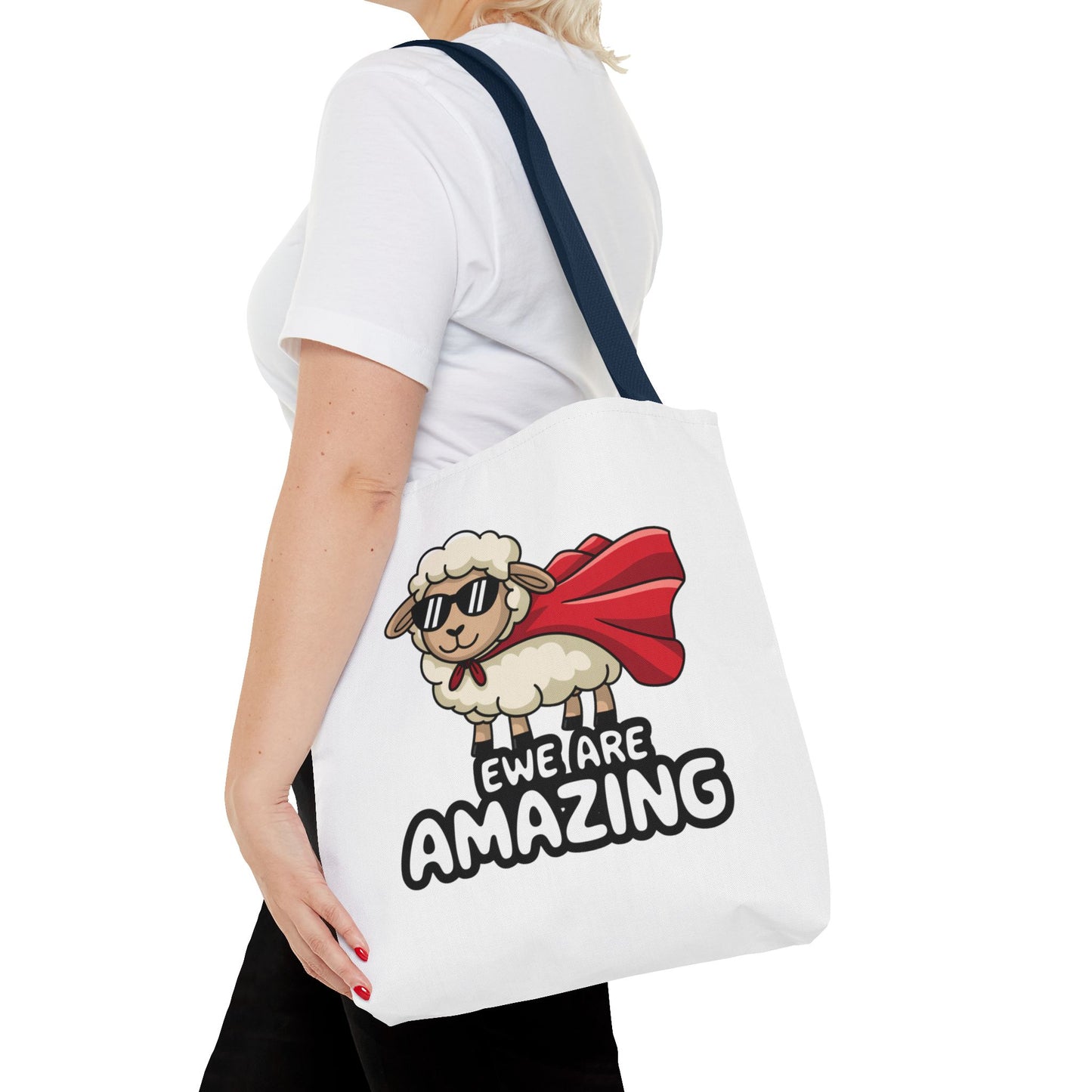 Sheep Tote Bag - Ewe Are Amazing Inspirational Bag Everyday Tote Funny Bag