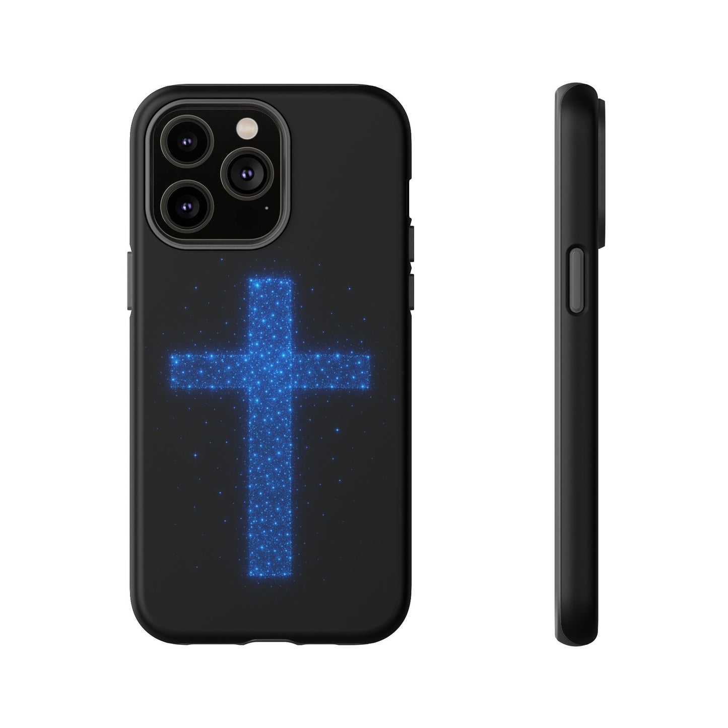 iPhone Case - Bioluminescent Cross Design Christian Phone Case Spiritual iPhone Case Gift for Believers