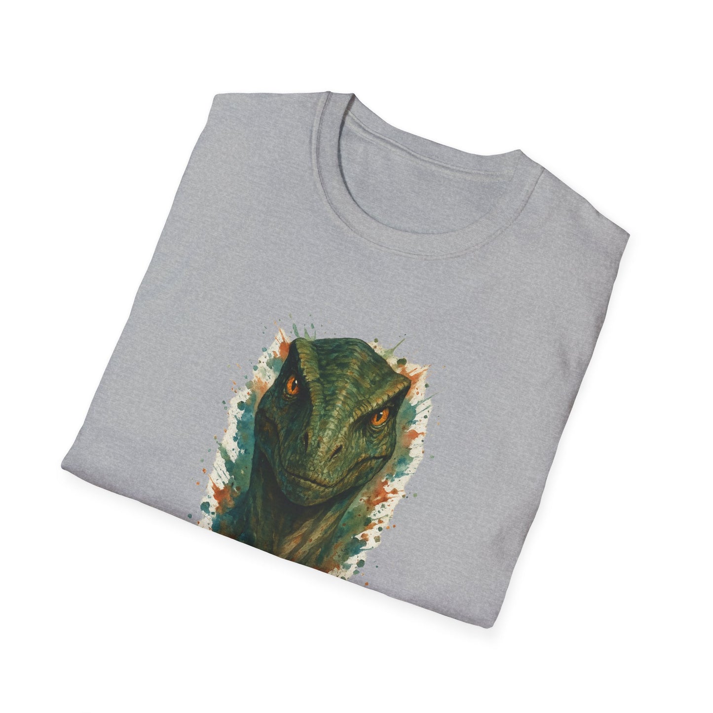 Watercolor Velociraptor T-Shirt | Dinosaur Lover Gift | Artistic Paleo Tee - Unique Dino Art Tee for Men Women Jurassic Apparel