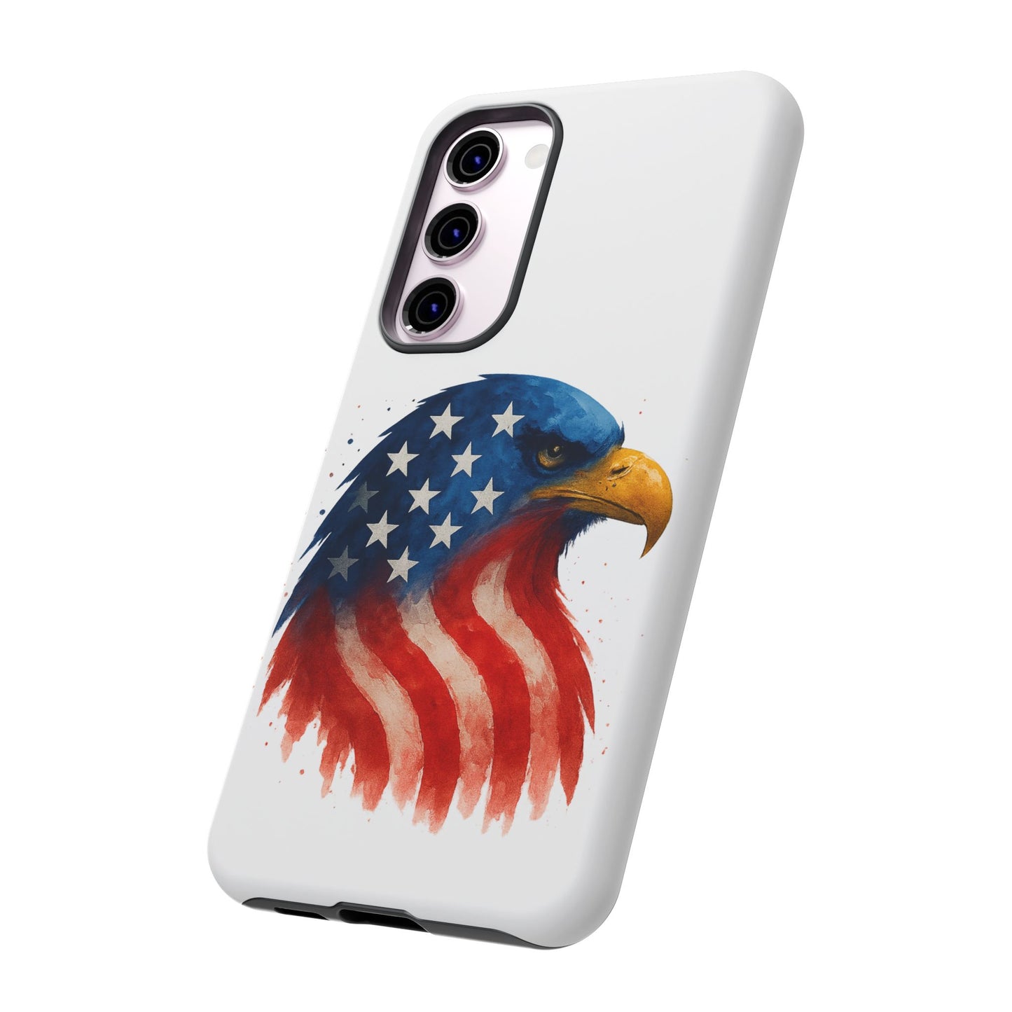 Patriotic Eagle Samsung Case - USA Flag Rugged Tough Cover, Dual-Layer Protection, Veteran and 4th of July Gift Galaxy Series