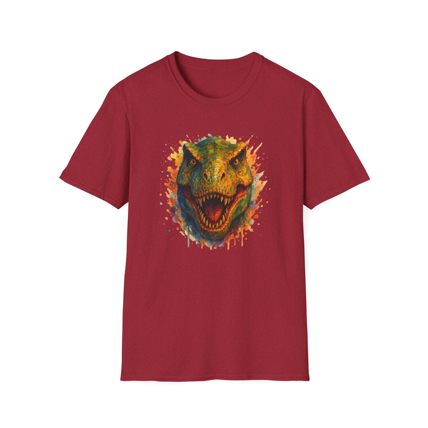 Watercolor T-Rex T-Shirt | Psychedelic Dinosaur Tee | Prehistoric Rainbow Dino Gift | Unisex Cotton Graphic Shirt Jurassic Tee