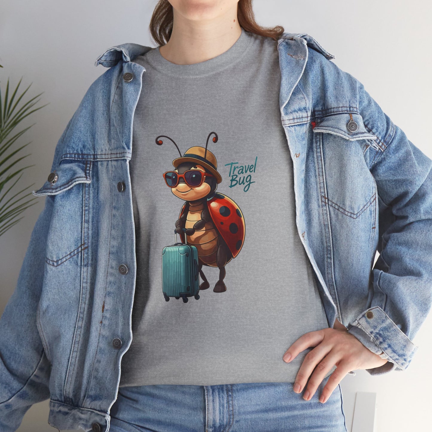 Travel Bug T-Shirt – Cute Ladybug Travel Tee | Funny Wanderlust Shirt for Travel Lovers | Unisex Graphic Tee Gift for Adventurers