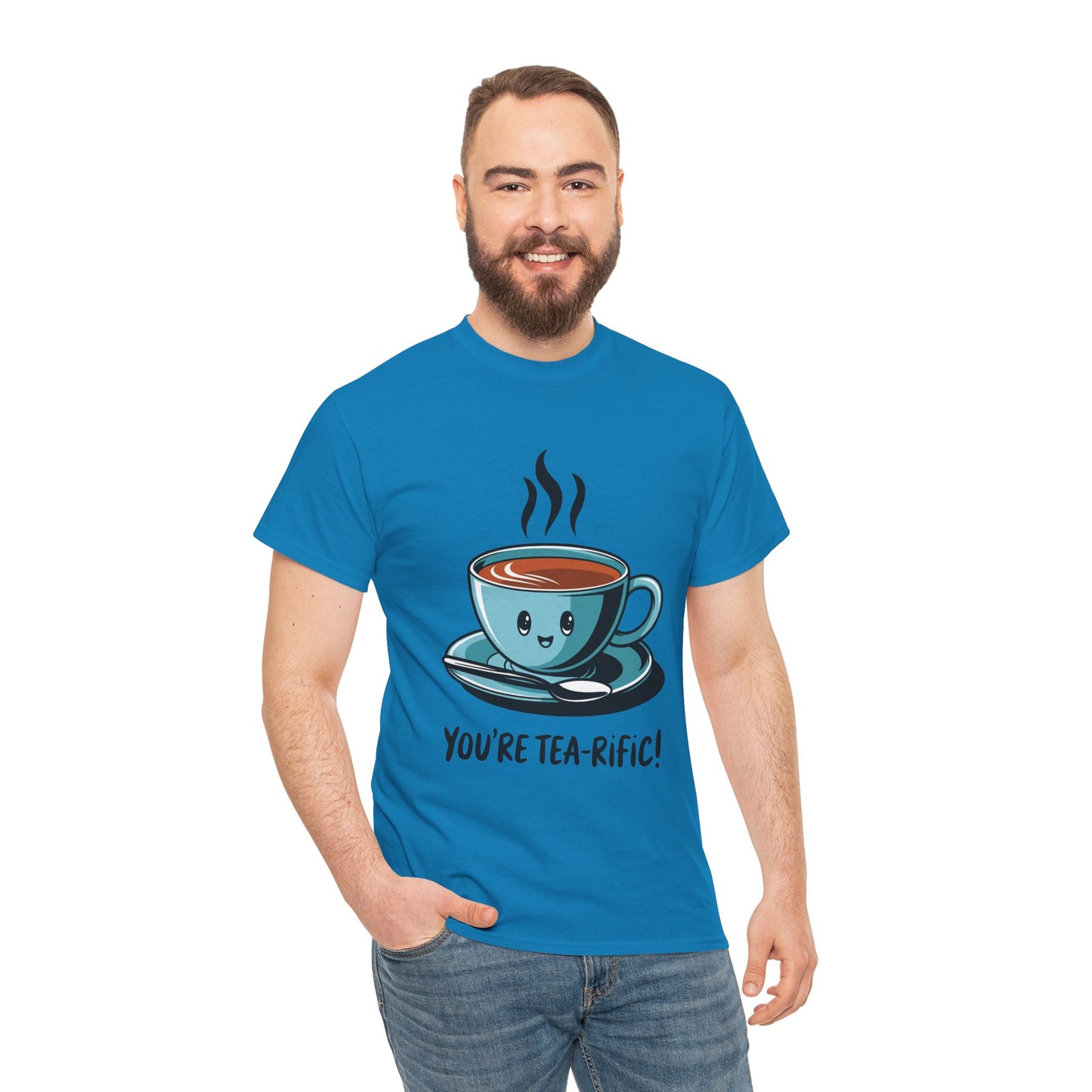 You’re Tea-Rific! Cute Tea Pun T-Shirt for Tea Lovers - Funny Gift, Kawaii Cup Graphic Tee - Unisex Soft Cotton Shirt