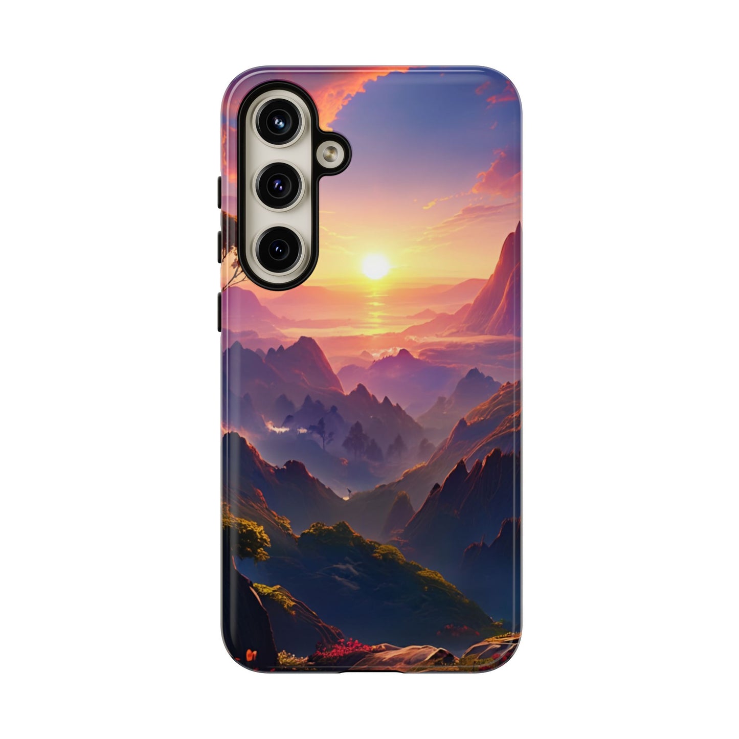 Samsung Tough Case Sunset Landscape Illustration