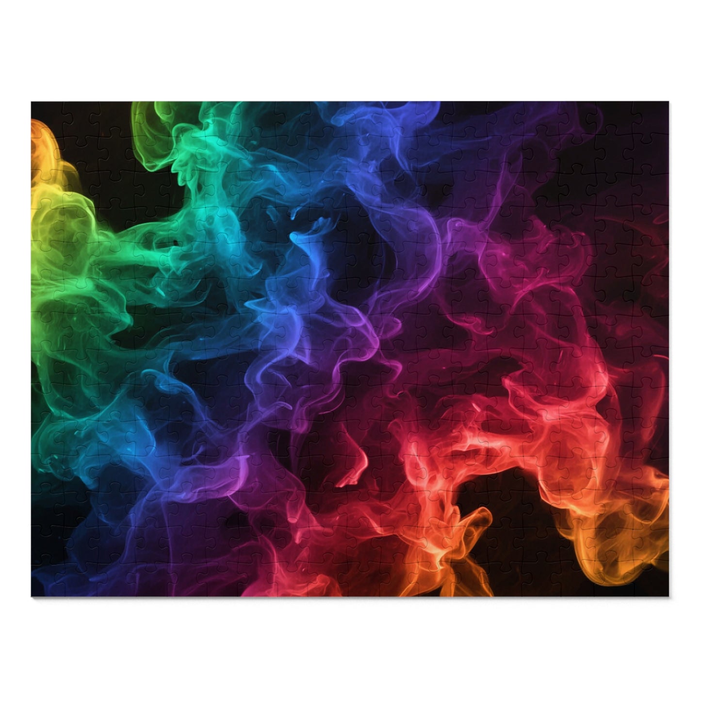 Jigsaw Puzzle with Smoke Design