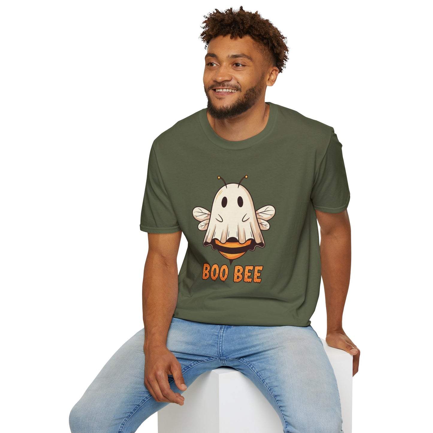 Funny Boo Bee Halloween Shirt – Cute Ghost Bee Costume Tee, Spooky Season Pun Shirt, Bee Lover Gift, Fall T-Shirt, Unisex Sizes