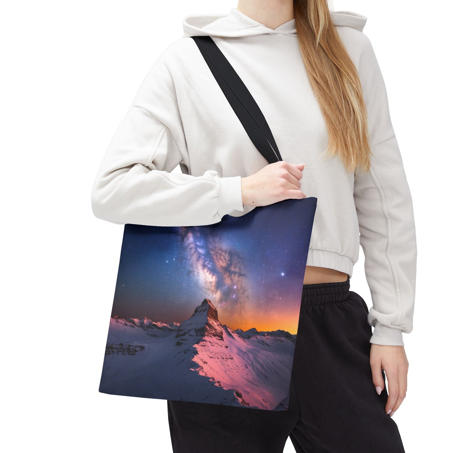 Stunning Mountain Galaxy Tote Bag - Nature Lover's Eco-Friendly Bag