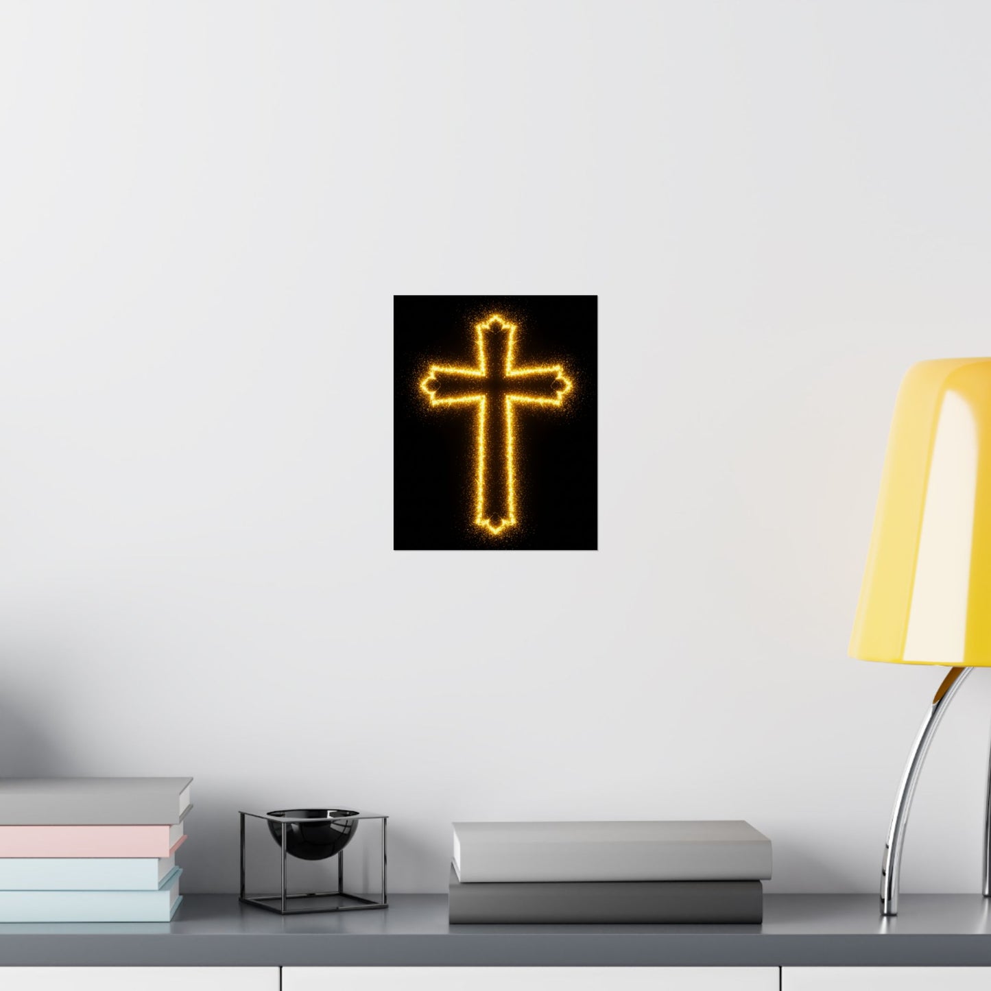 Vertical Poster - Glowing Cross Design