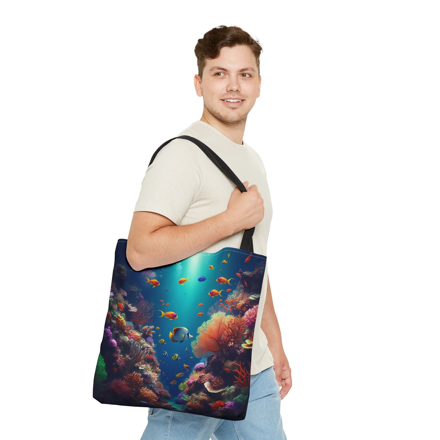 Coral Reef Illustrated Tote Bag