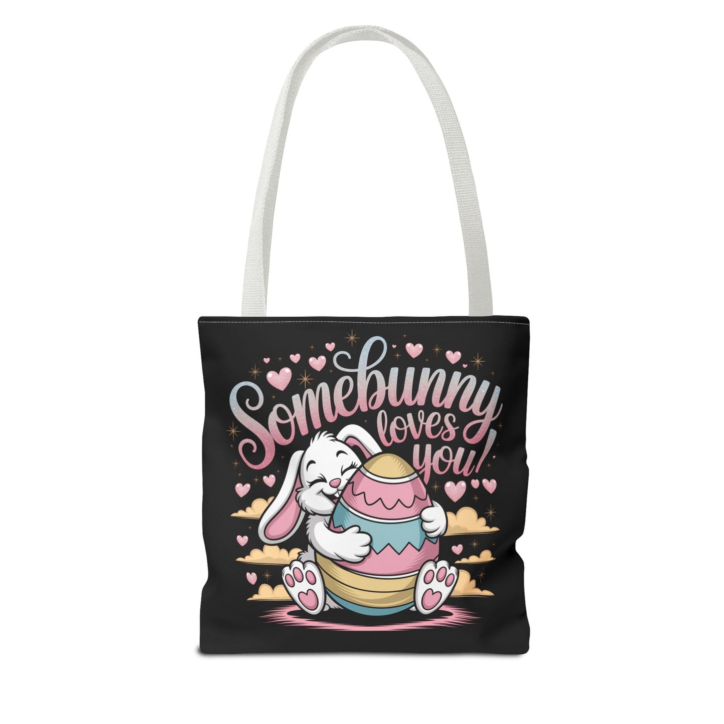 Easter Bunny Tote Bag Somebunny Loves You Easter Bag Bunny