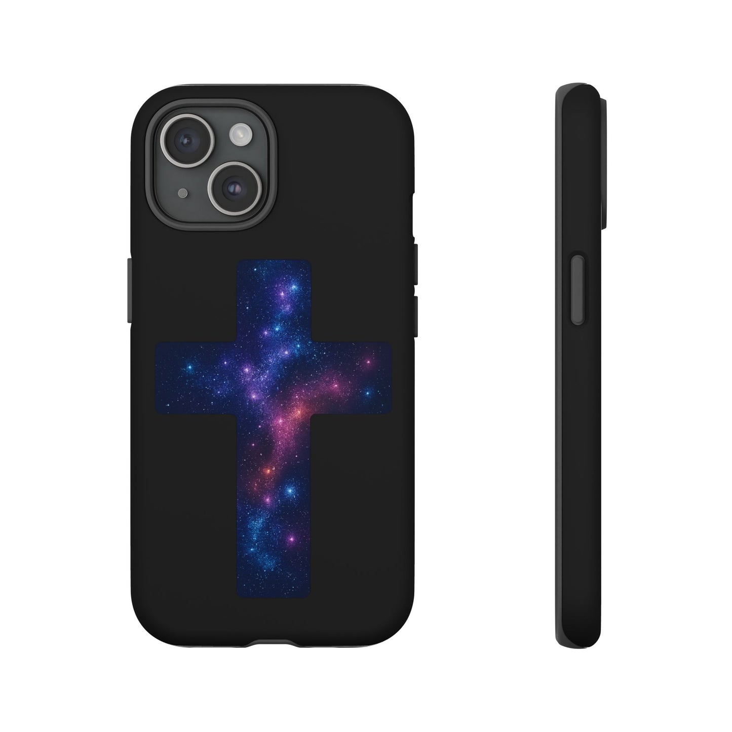 iPhone Case - Galactic Cross design Christian Phone Case Spiritual iPhone Accessory Religious Case Gift for Believers