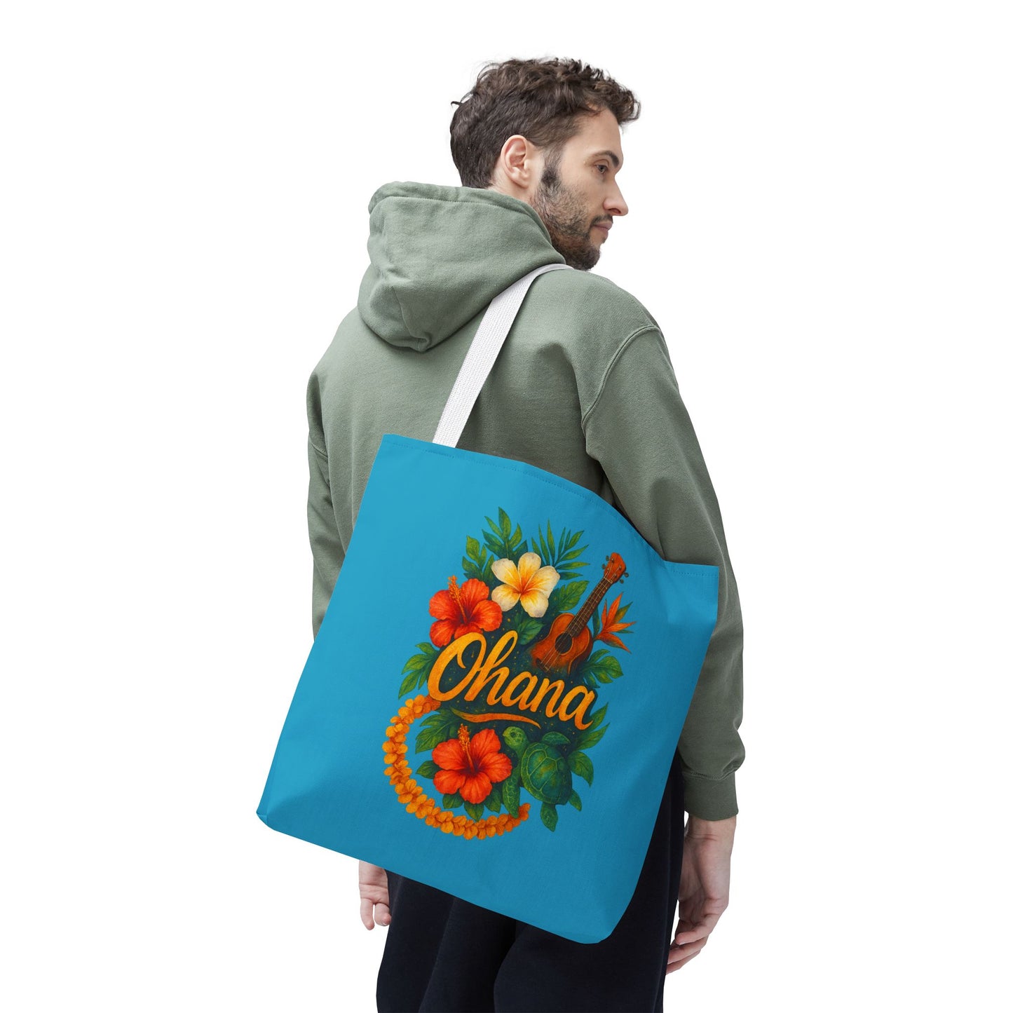 Hawaiian Ohana Tote Bag | Tropical Reusable Beach Bag | Aloha Gift Idea | Island Vibes Bag | Summer Tote | Luau Party Favor | Coastal Bag