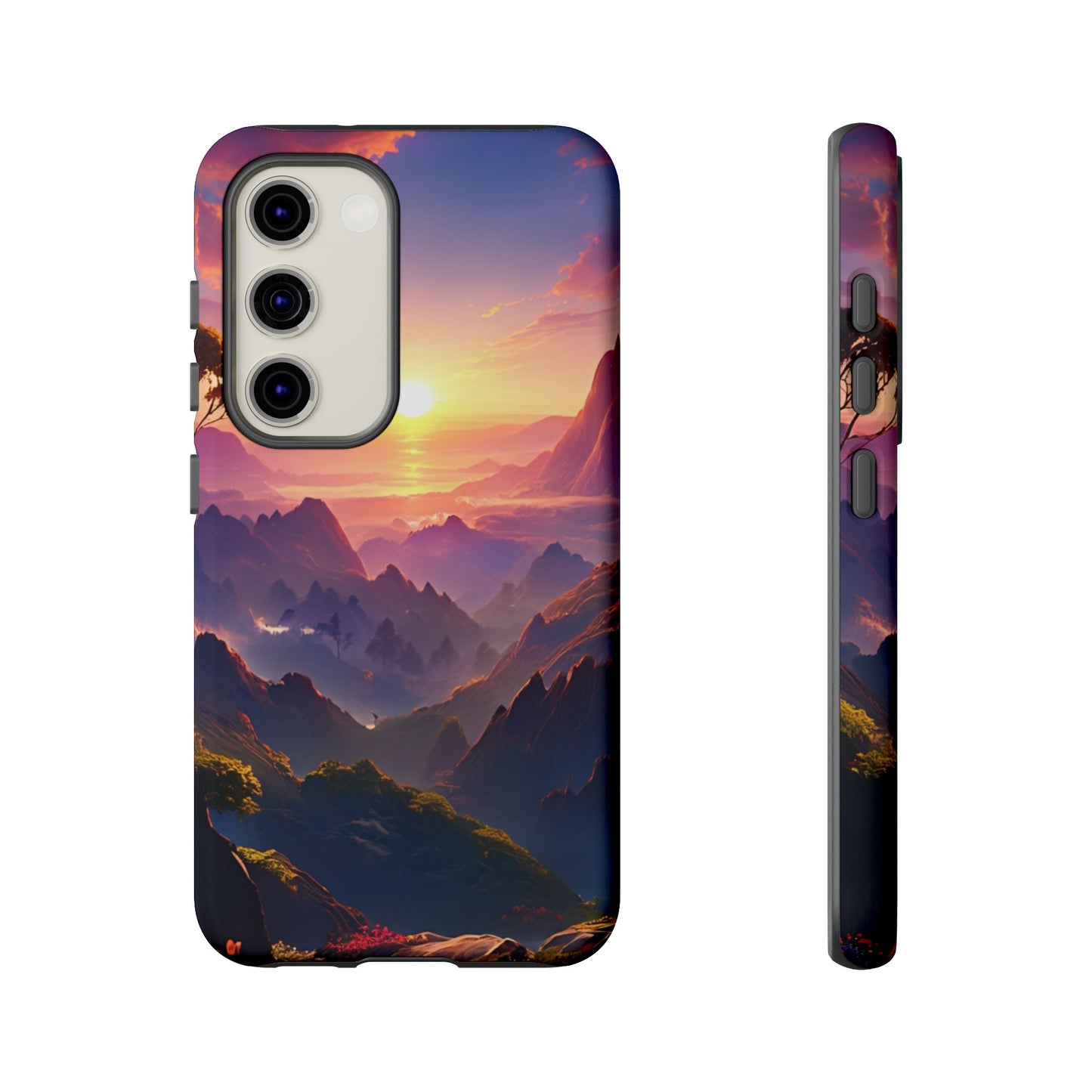 Samsung Tough Case Sunset Landscape Illustration