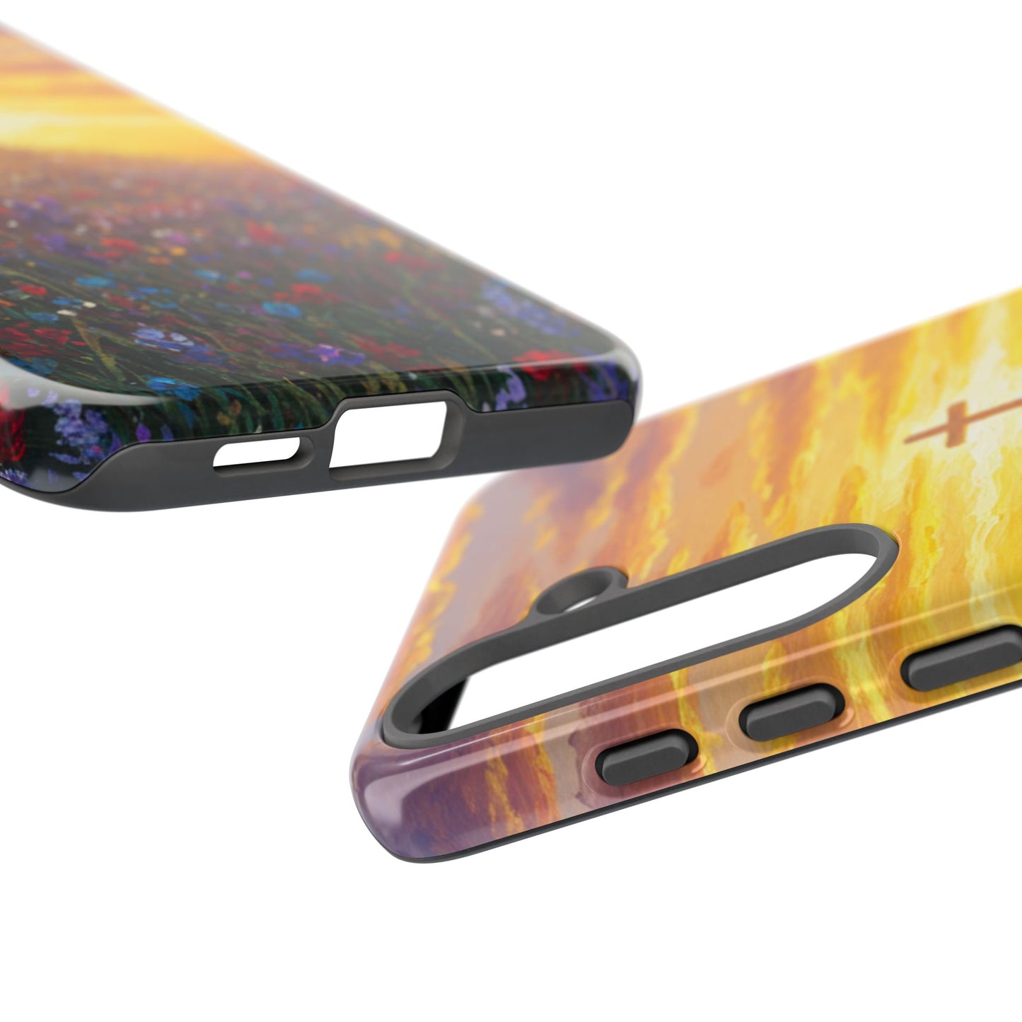 Samsung Phone Case - Monet Style Cross Christian Phone Case Spiritual Case Inspirational Samsung Case