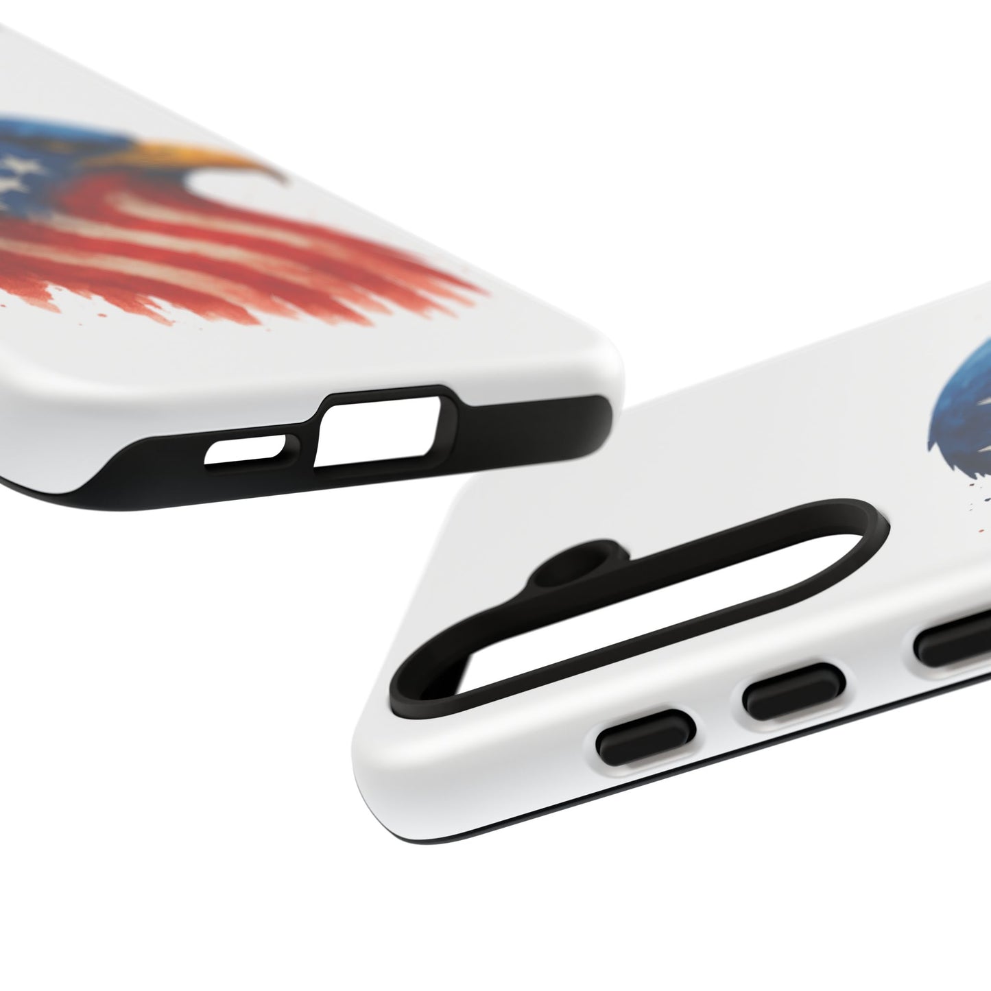 Patriotic Eagle Samsung Case - USA Flag Rugged Tough Cover, Dual-Layer Protection, Veteran and 4th of July Gift Galaxy Series