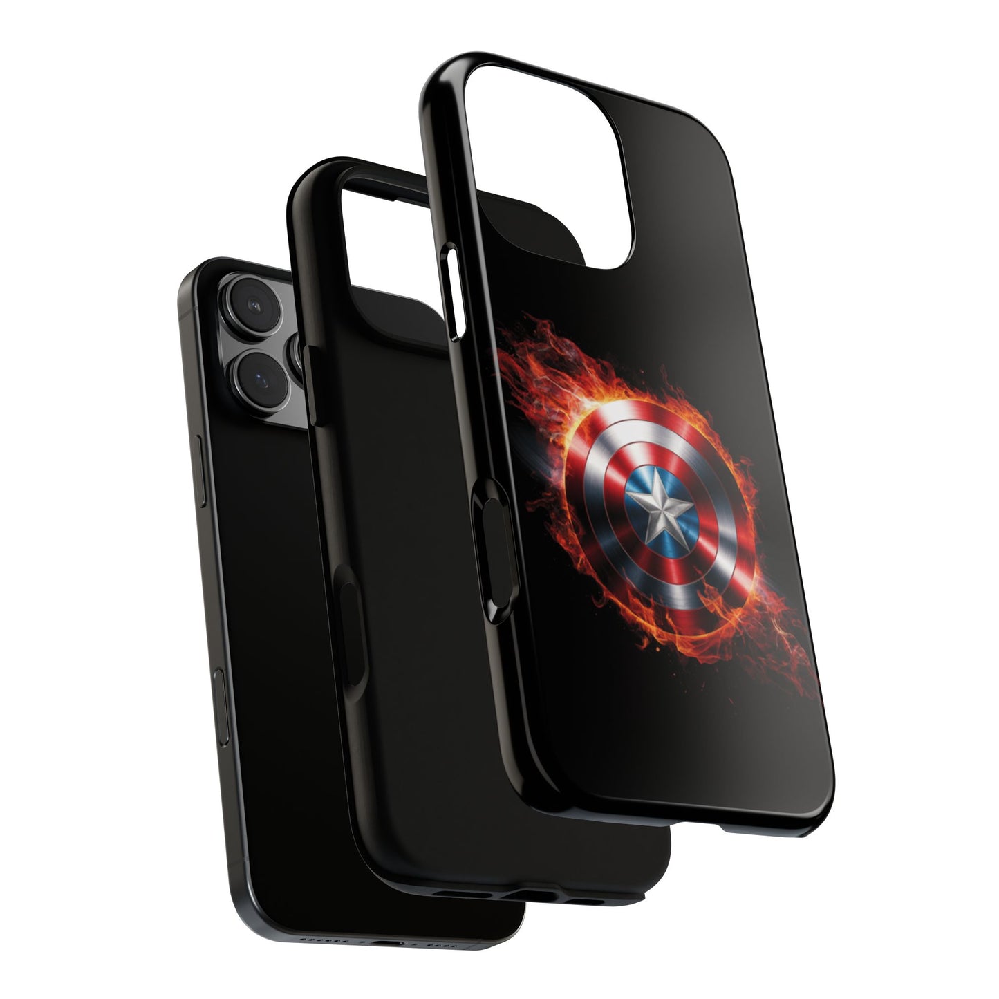iPhone Case - Captain America Shield in Flames