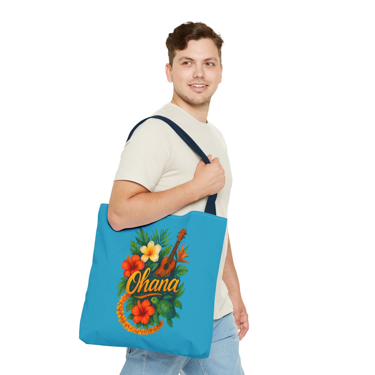 Hawaiian Ohana Tote Bag | Tropical Reusable Beach Bag | Aloha Gift Idea | Island Vibes Bag | Summer Tote | Luau Party Favor | Coastal Bag