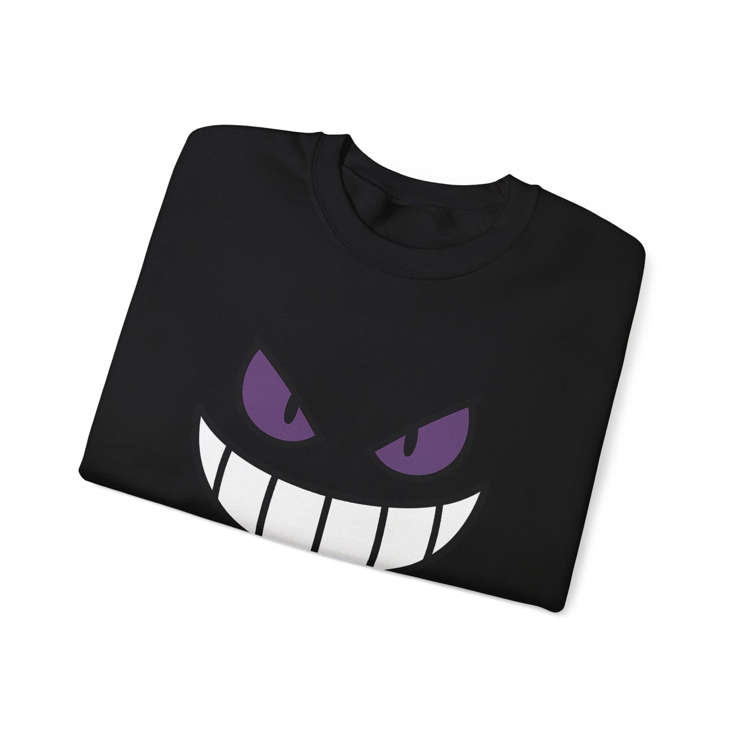 Sinister Grin Sweatshirt, Creepy Smile Crewneck, Dark Cartoon Face Sweatshirt, Halloween Gothic Sweatshirt, Spooky Grin Pullover
