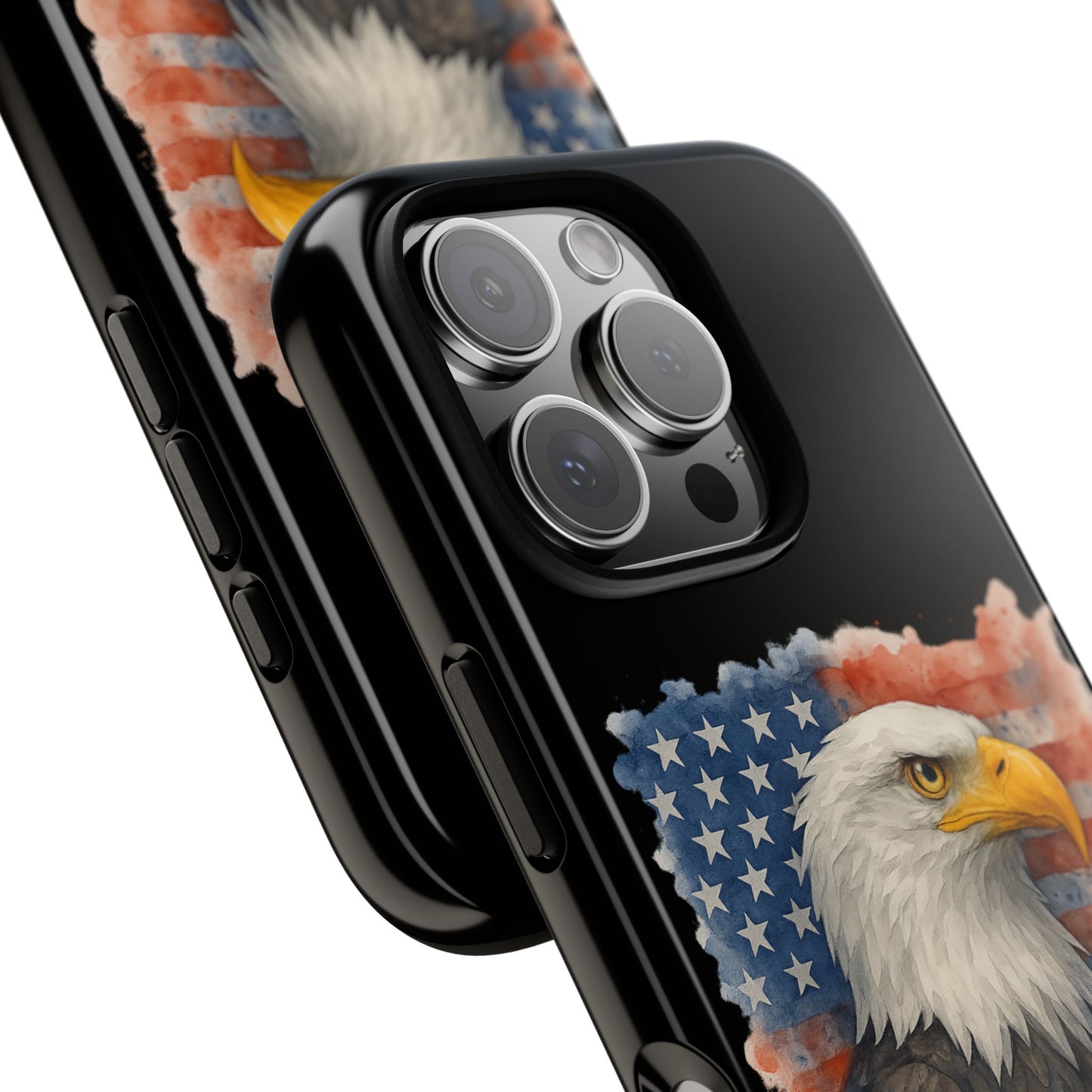 Patriotic Eagle Phone Case for iPhone - Tough Cases with American Flag Design 4th of July Case Memorial Day Veteran's Day