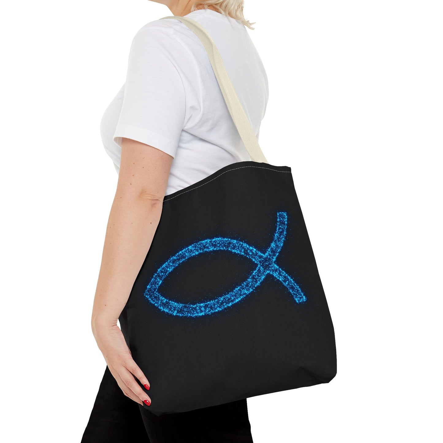 Sparkling Fish Symbol Tote Bag - Inspirational Vibes