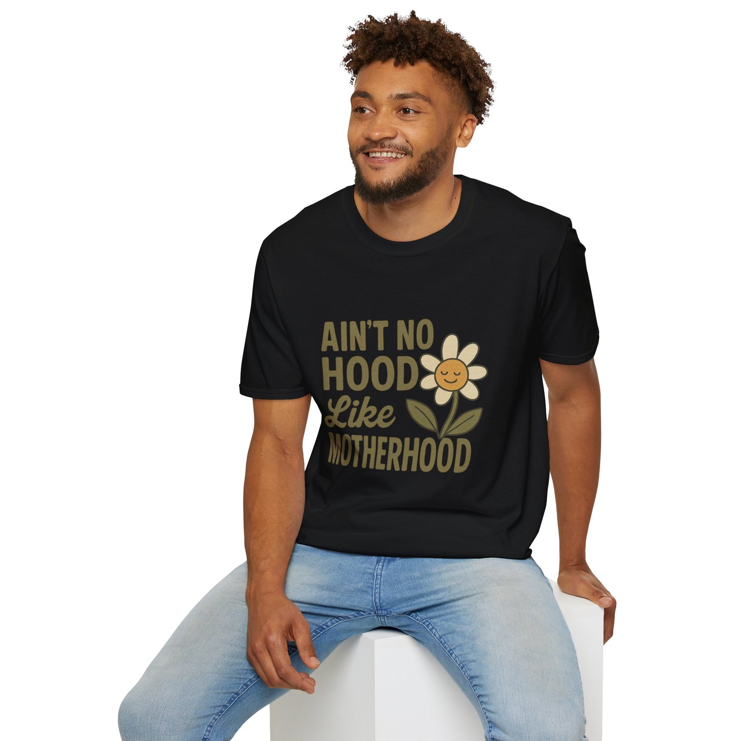 Ain't No Hood Like Motherhood T-Shirt - Unisex Softstyle Tee for Moms Mother's Day Gift