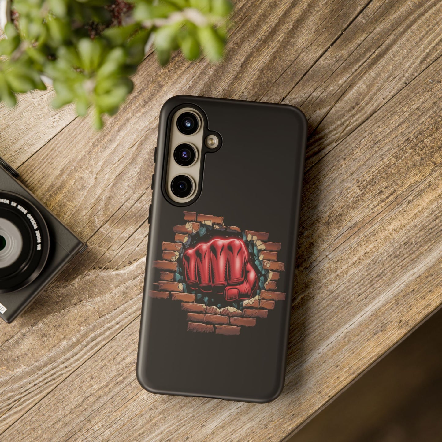 Samsung Galaxy Tough Case - Red Fist Smashing Design