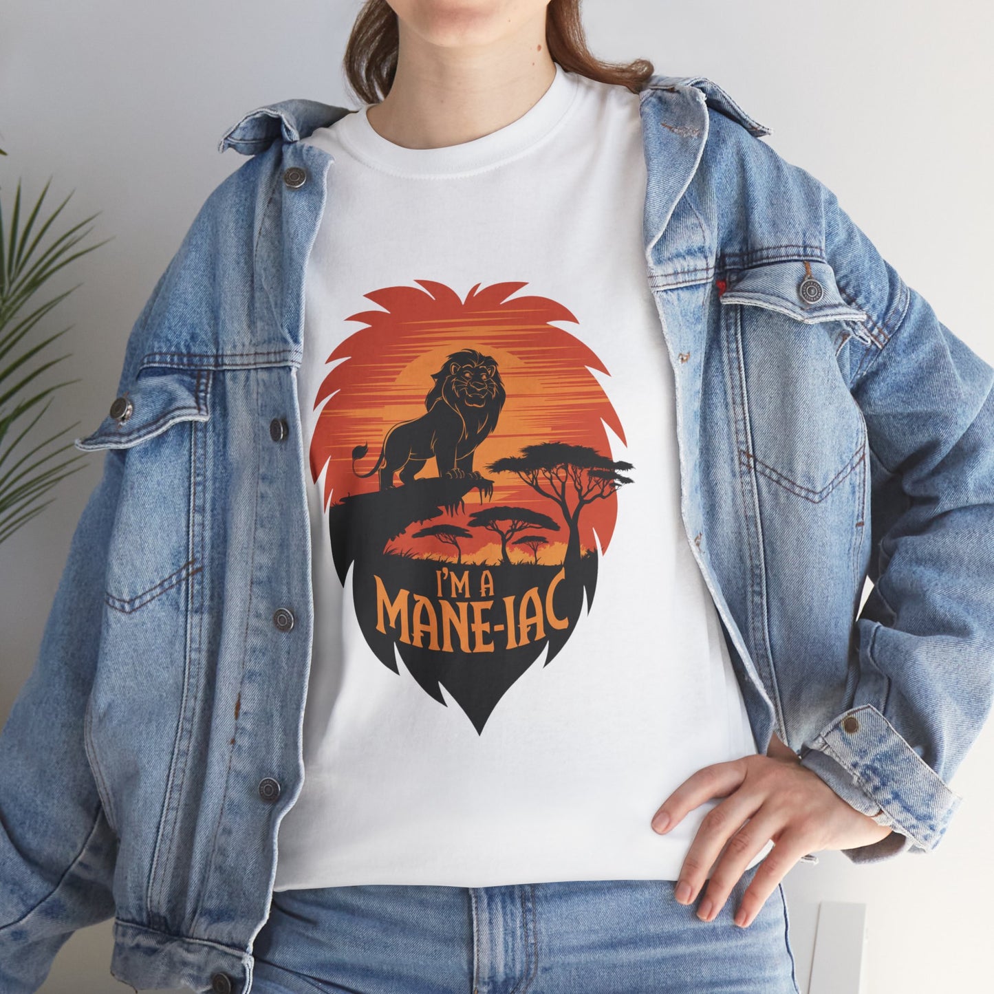 I’m a Mane-iac Lion Classic Fit Tee – Clean Stylized Animal Art, Funny Mane Pun, Everyday Quiet Luxury, Perfect for Smart Casual Looks