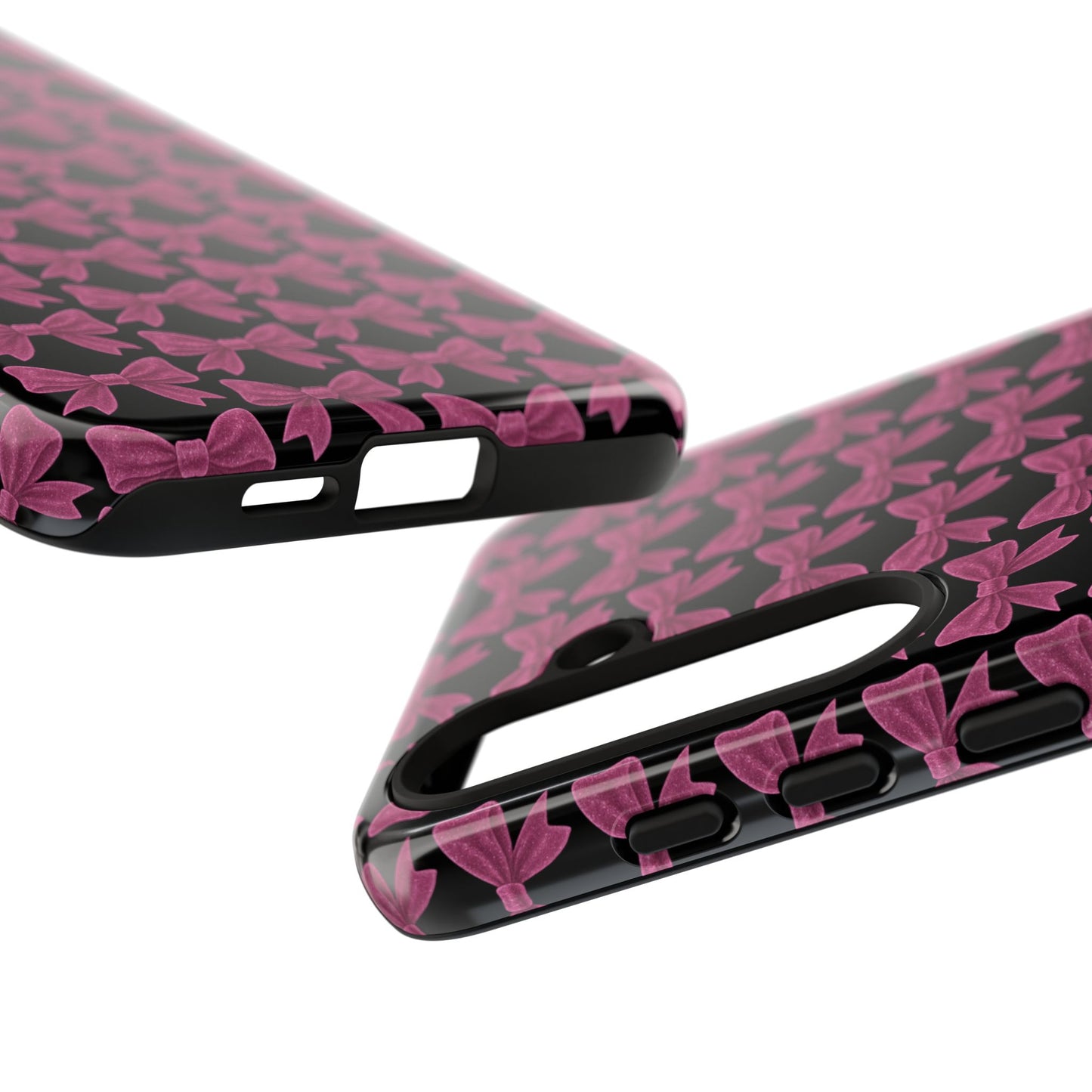 Pink Bow Samsung Case Coquette Aesthetic Phone Cover Cute Girly Phone Case Glossy Y2K Accessory Kawaii Samsung Case Gift