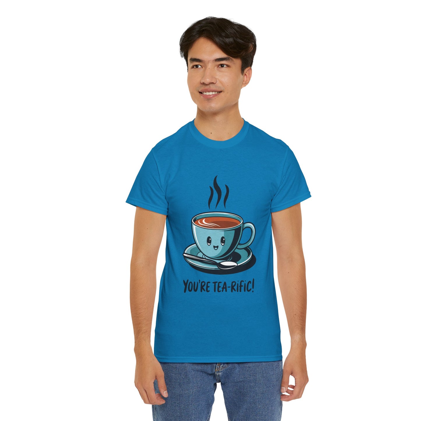You’re Tea-Rific! Cute Tea Pun T-Shirt for Tea Lovers - Funny Gift, Kawaii Cup Graphic Tee - Unisex Soft Cotton Shirt