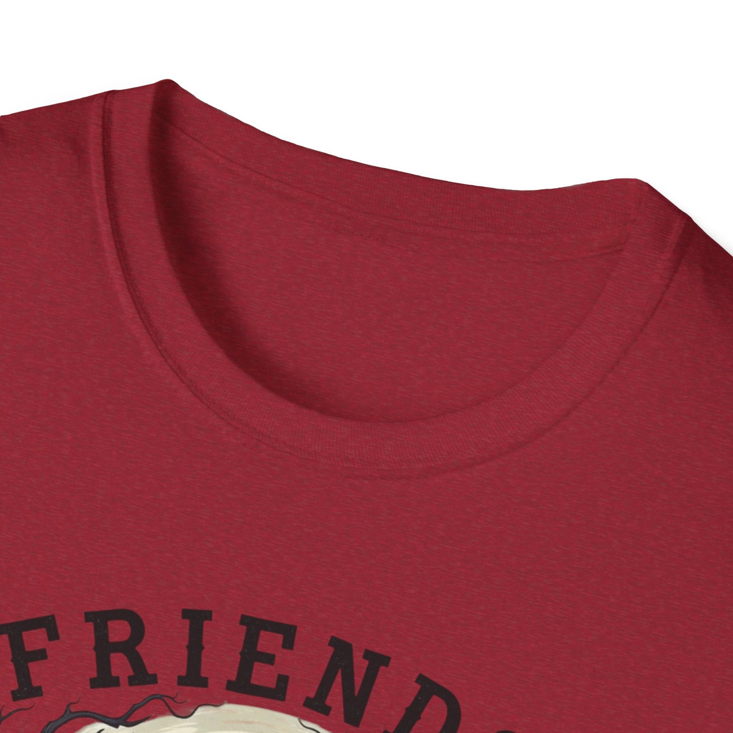 Friends Till The End Skeleton Tee | Dancing Skeleton Friends Shirt | Halloween Gothic BFF Gift | Unisex Heather Grey Graphic T-Shirt