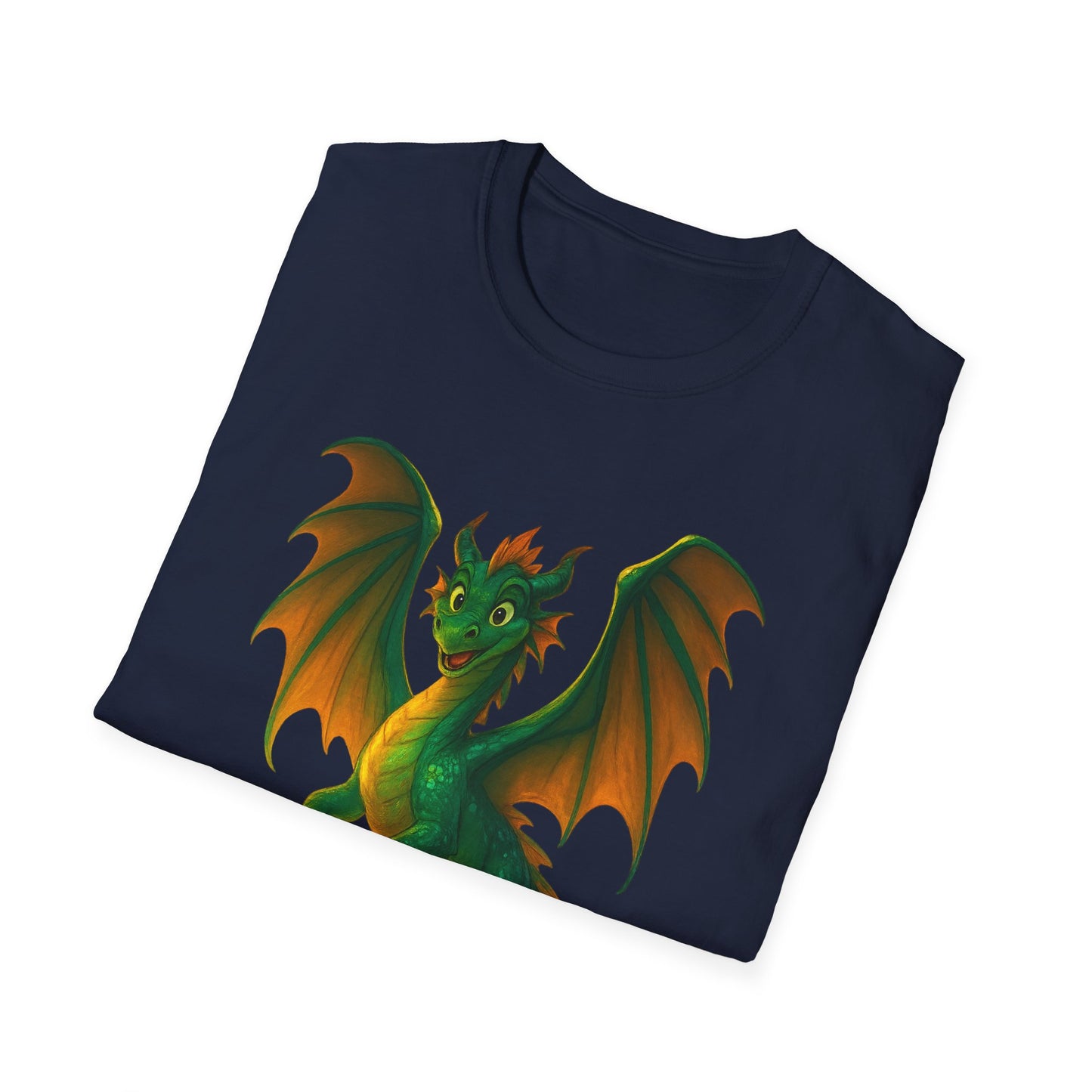 Green Dragon Fantasy T-Shirt | Unisex Mythical Creature Tee | DnD Gamer Gift | Cool Dragon Shirt | Magic RPG Nerdy Graphic Tee