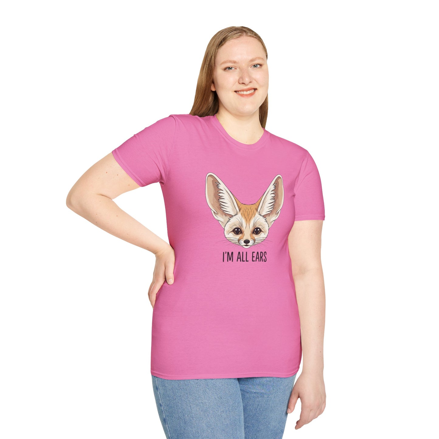 Fennec Fox Funny T-Shirt | I’m All Ears Animal Tee | Cute Pet Tee for Women Men | Unique Gift | Trending Animal Motif Shirt