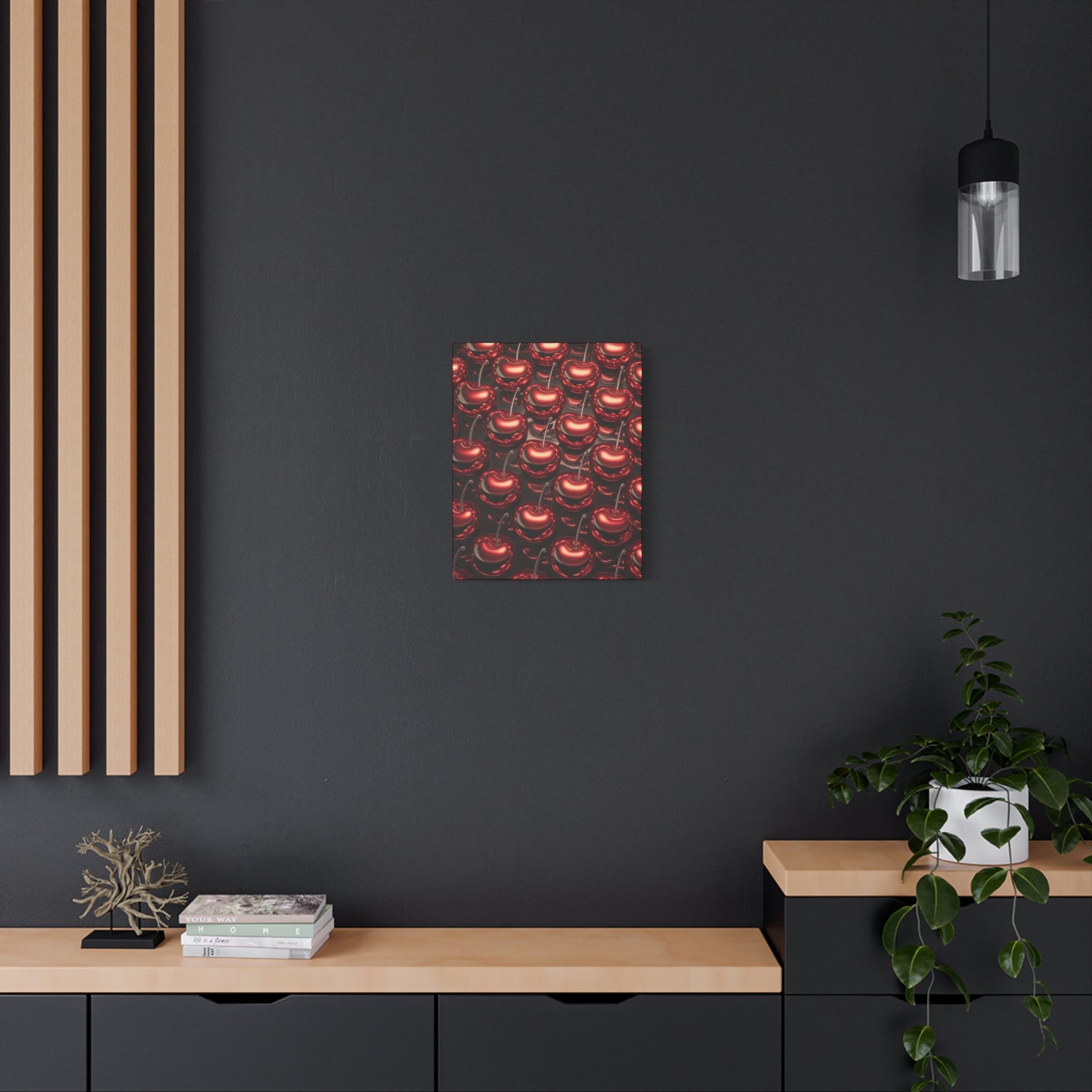 Canvas Wall Art - Colorful Shiny Cherries