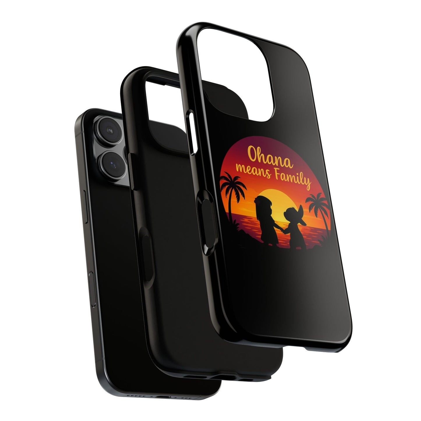 Ohana Means Family iPhone Case ā Lilo and Stitch-Inspired Cover ā Cute Tropical Gift ā Protective iPhone Case