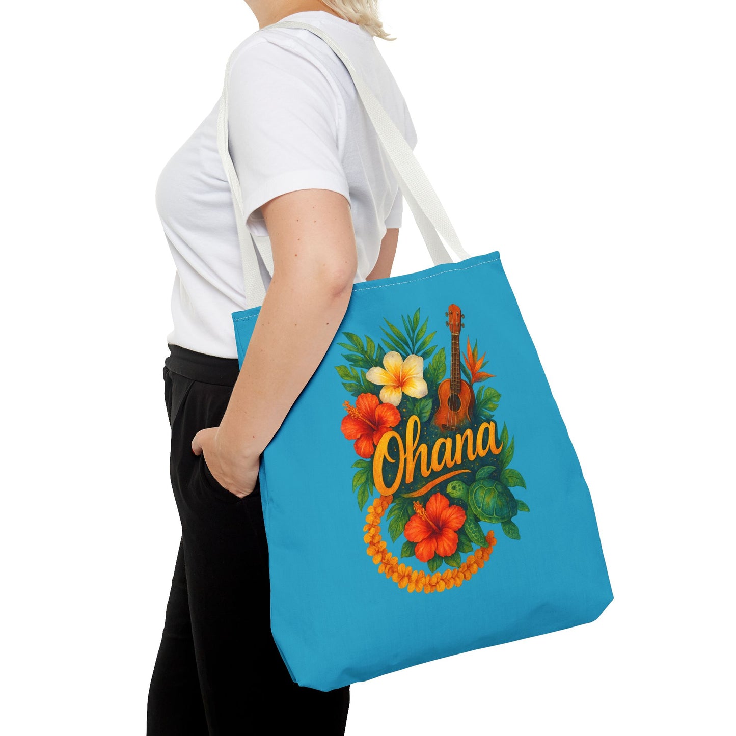 Hawaiian Ohana Tote Bag | Tropical Reusable Beach Bag | Aloha Gift Idea | Island Vibes Bag | Summer Tote | Luau Party Favor | Coastal Bag
